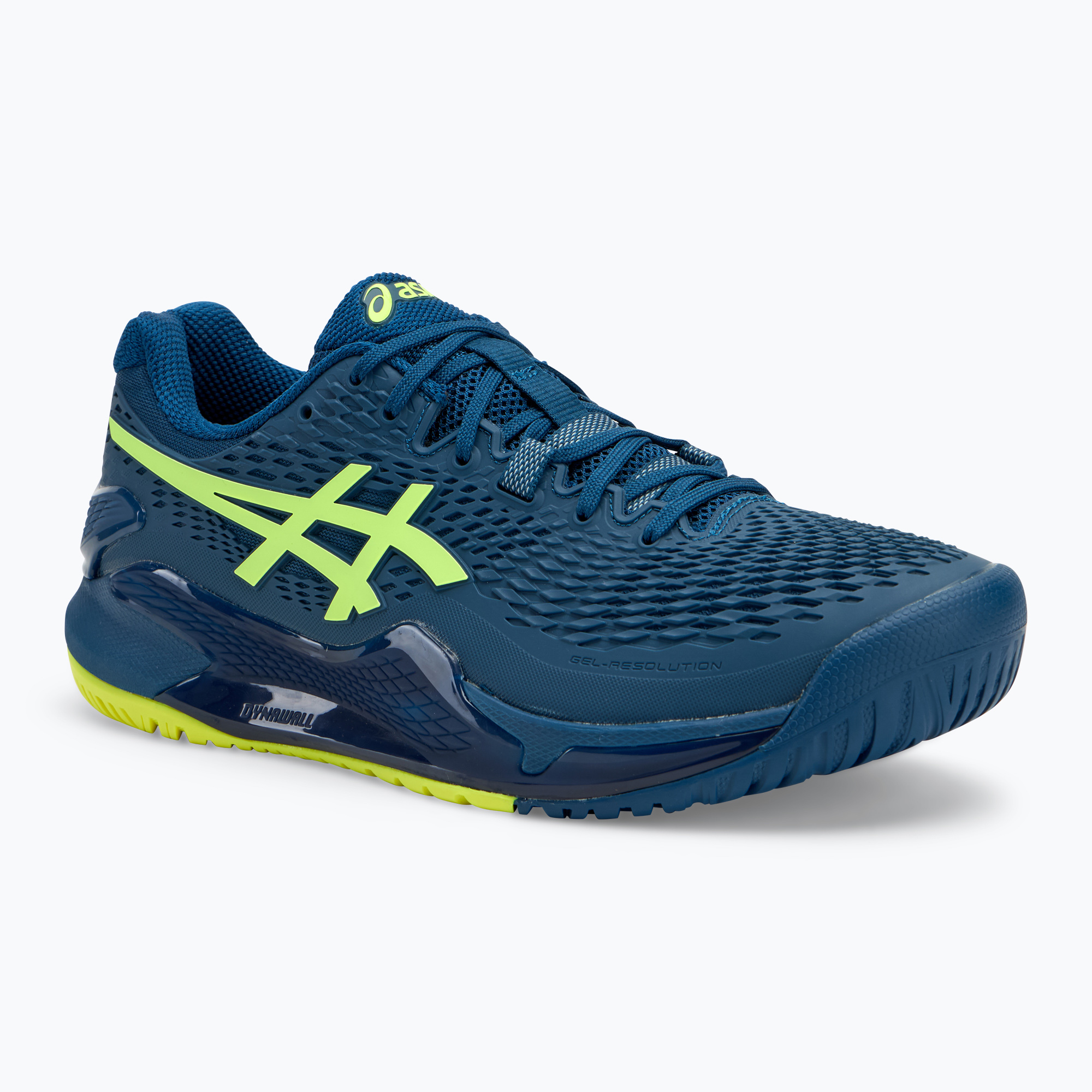 Buty do tenisa męskie ASICS Gel-Resolution 9 mako blue/safety yellow | WYSYŁKA W 24H | 30 DNI NA ZWROT