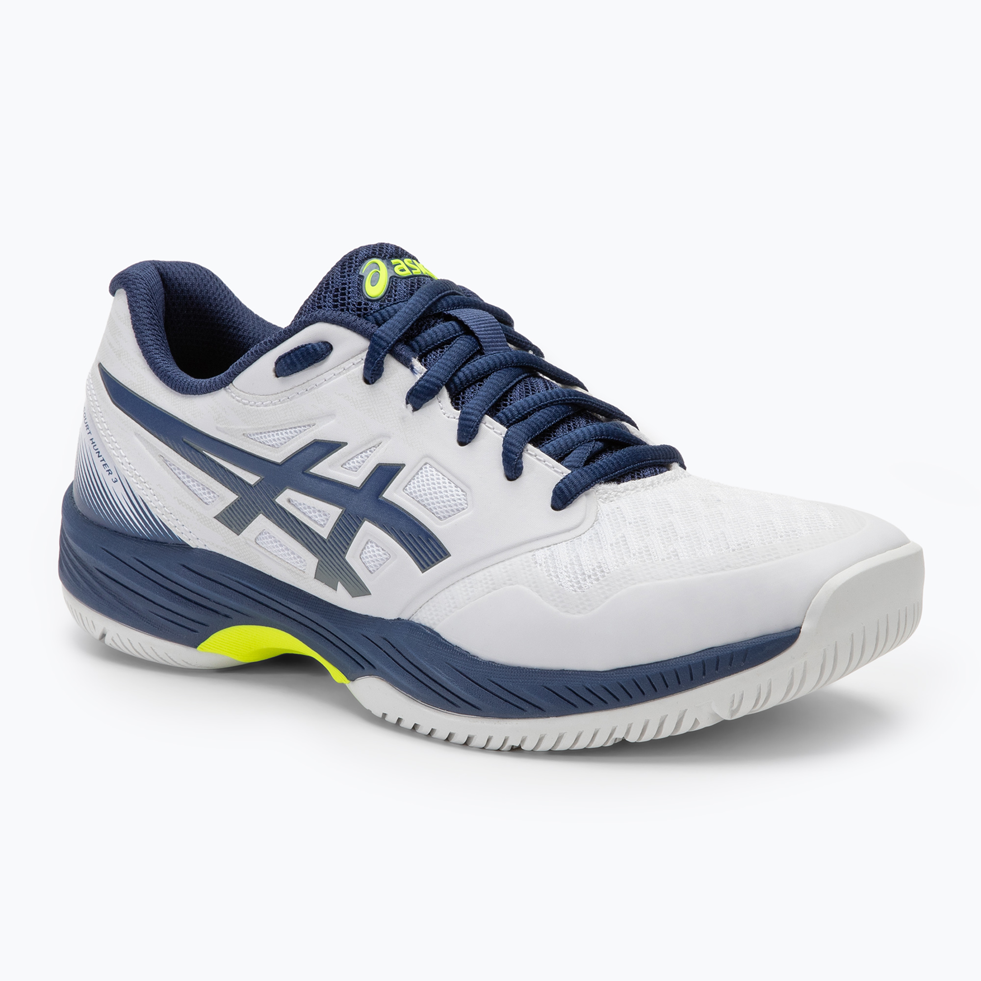 Buty do squasha męskie ASICS Gel-Court Hunter 3 white/blue expanse | WYSYŁKA W 24H | 30 DNI NA ZWROT