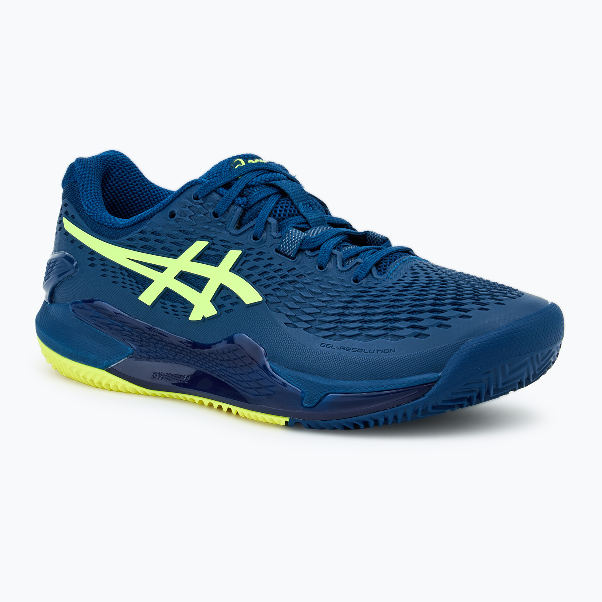 Buty do tenisa męskie ASICS Gel-Resolution 9 Clay mako blue/safety yellow | WYSYŁKA W 24H | 30 DNI NA ZWROT