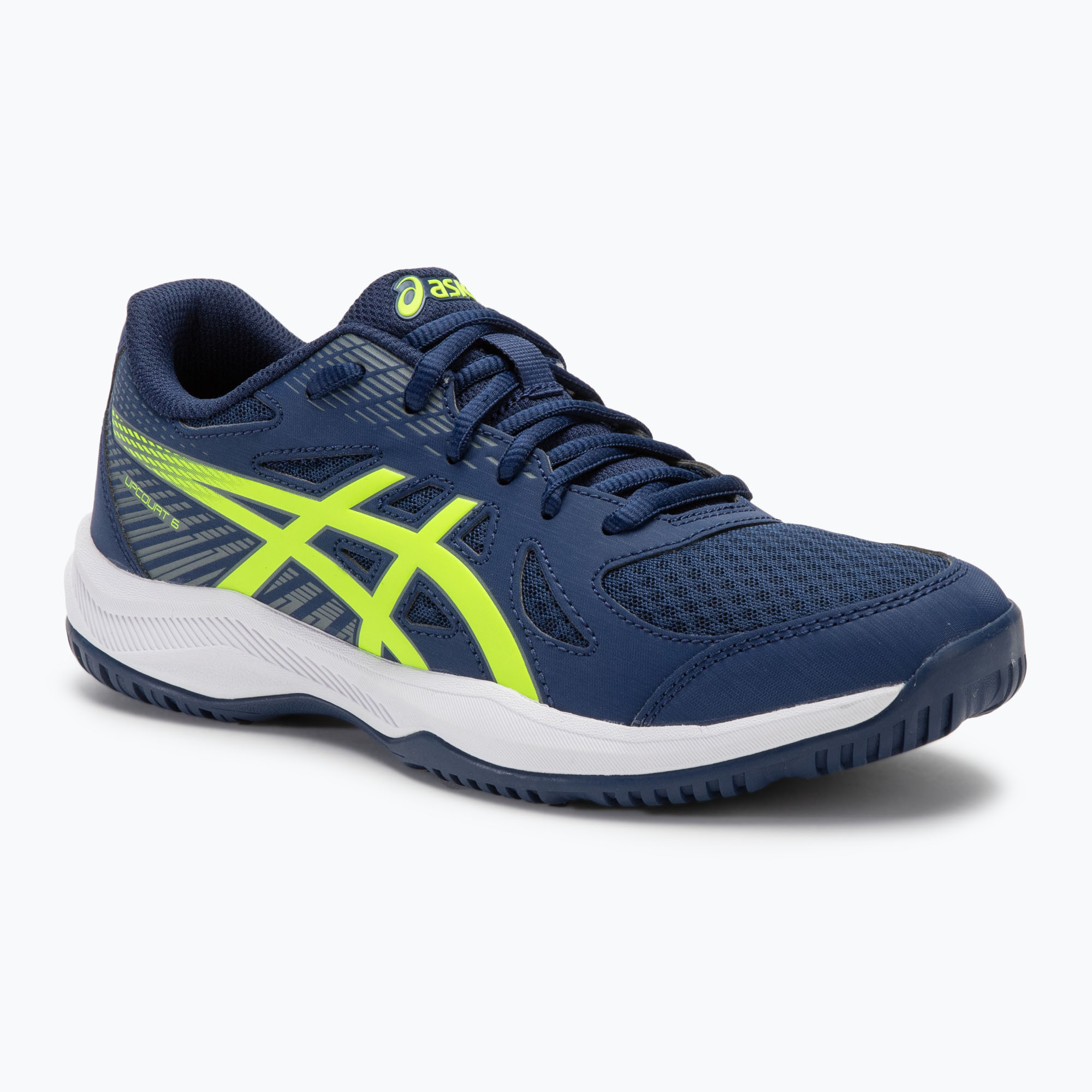 Buty męskie ASICS Upcourt 6 blue expanse/safety yellow | WYSYŁKA W 24H | 30 DNI NA ZWROT