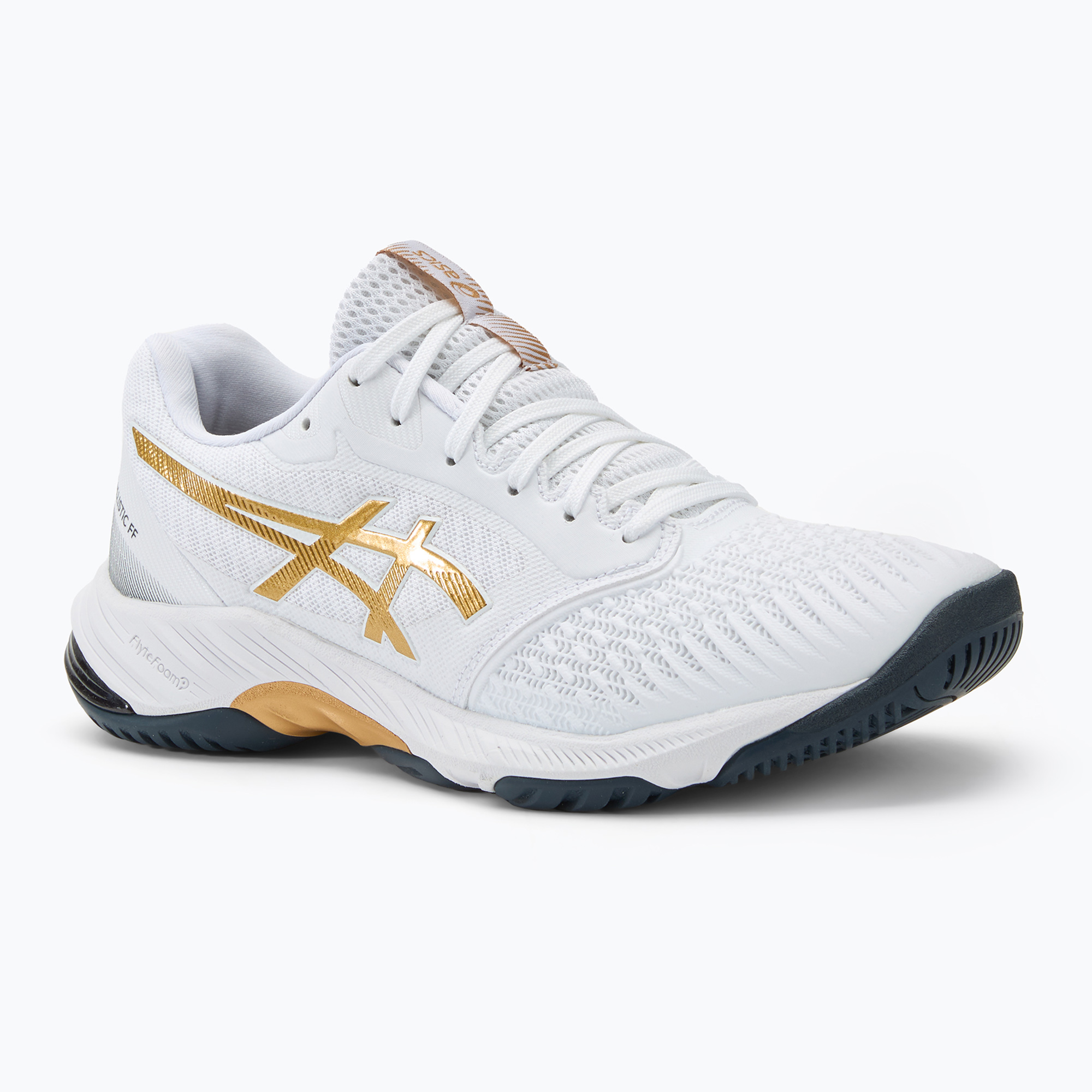 Buty męskie ASICS Netburner Ballistic FF 3 white/ pure gold | WYSYŁKA W 24H | 30 DNI NA ZWROT