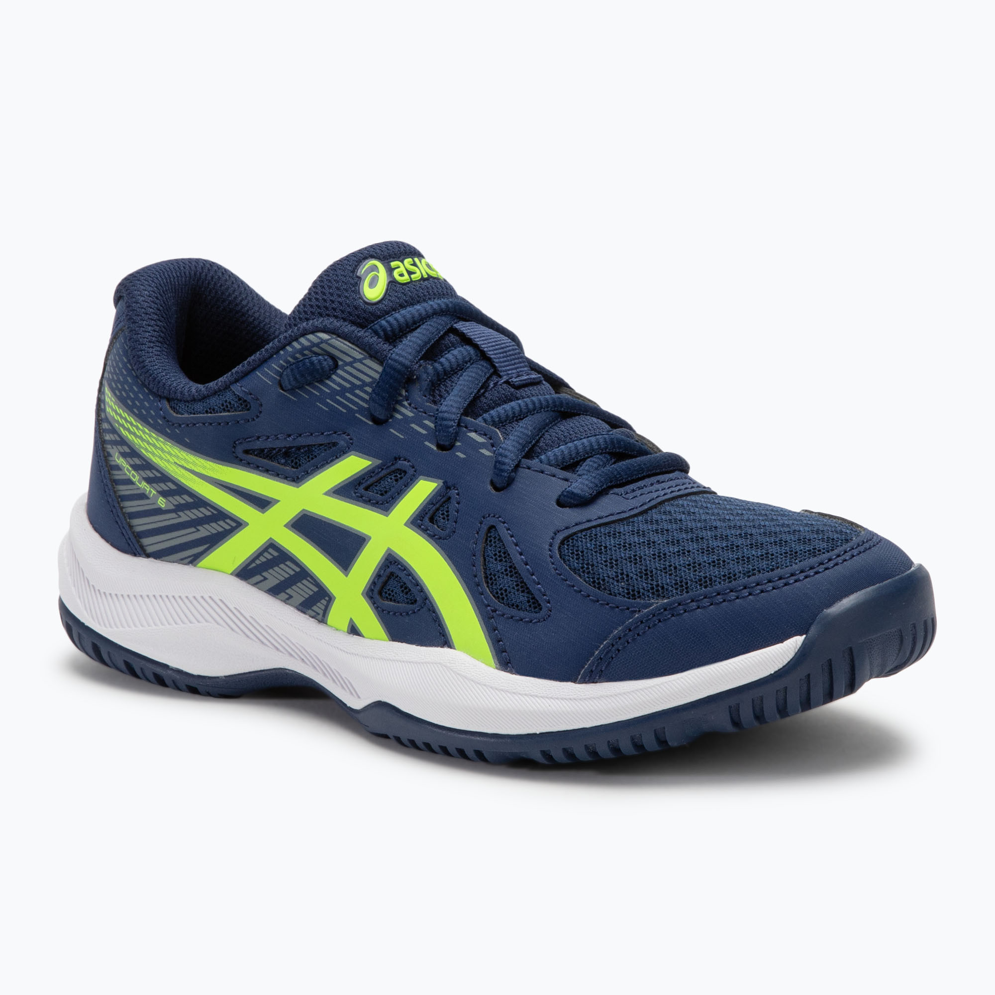 Buty dziecięce ASICS Upcourt 6 GS blue expanse/safety yellow | WYSYŁKA W 24H | 30 DNI NA ZWROT