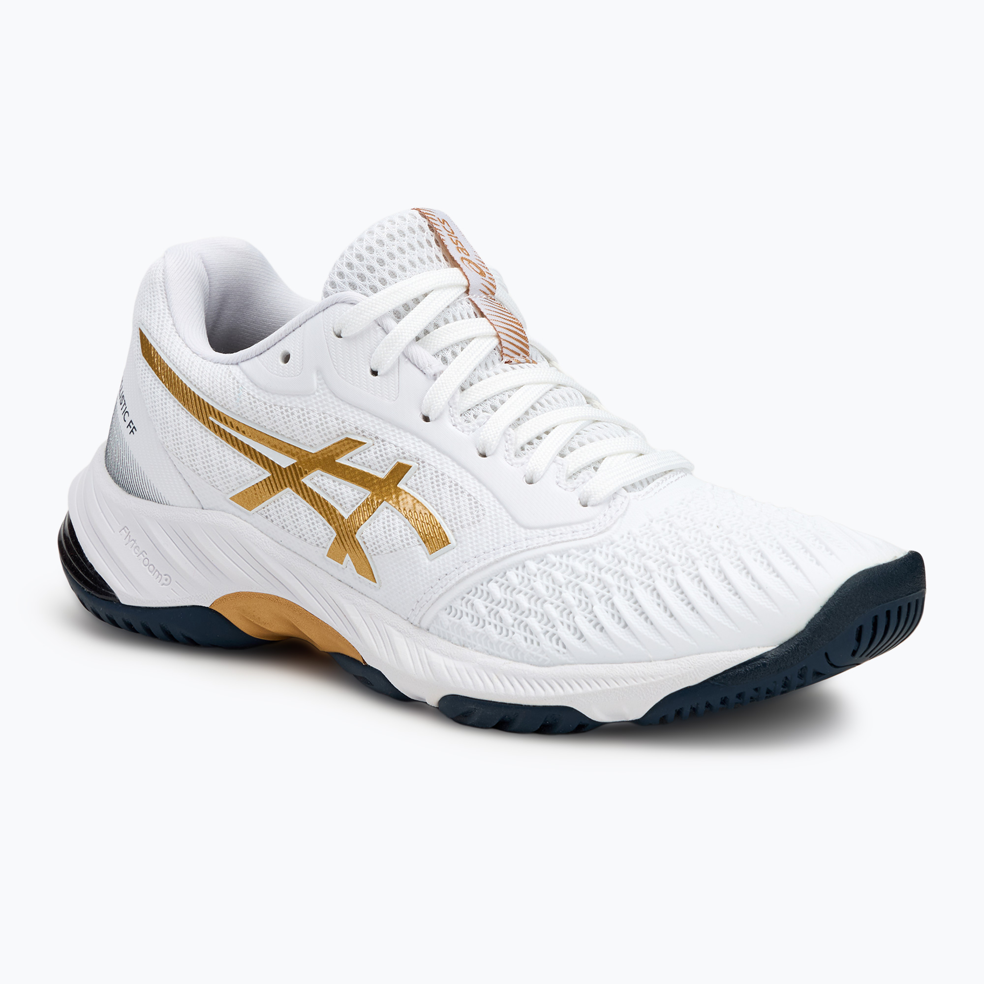 Buty damskie ASICS Netburner Ballistic FF 3 white/ pure gold | WYSYŁKA W 24H | 30 DNI NA ZWROT