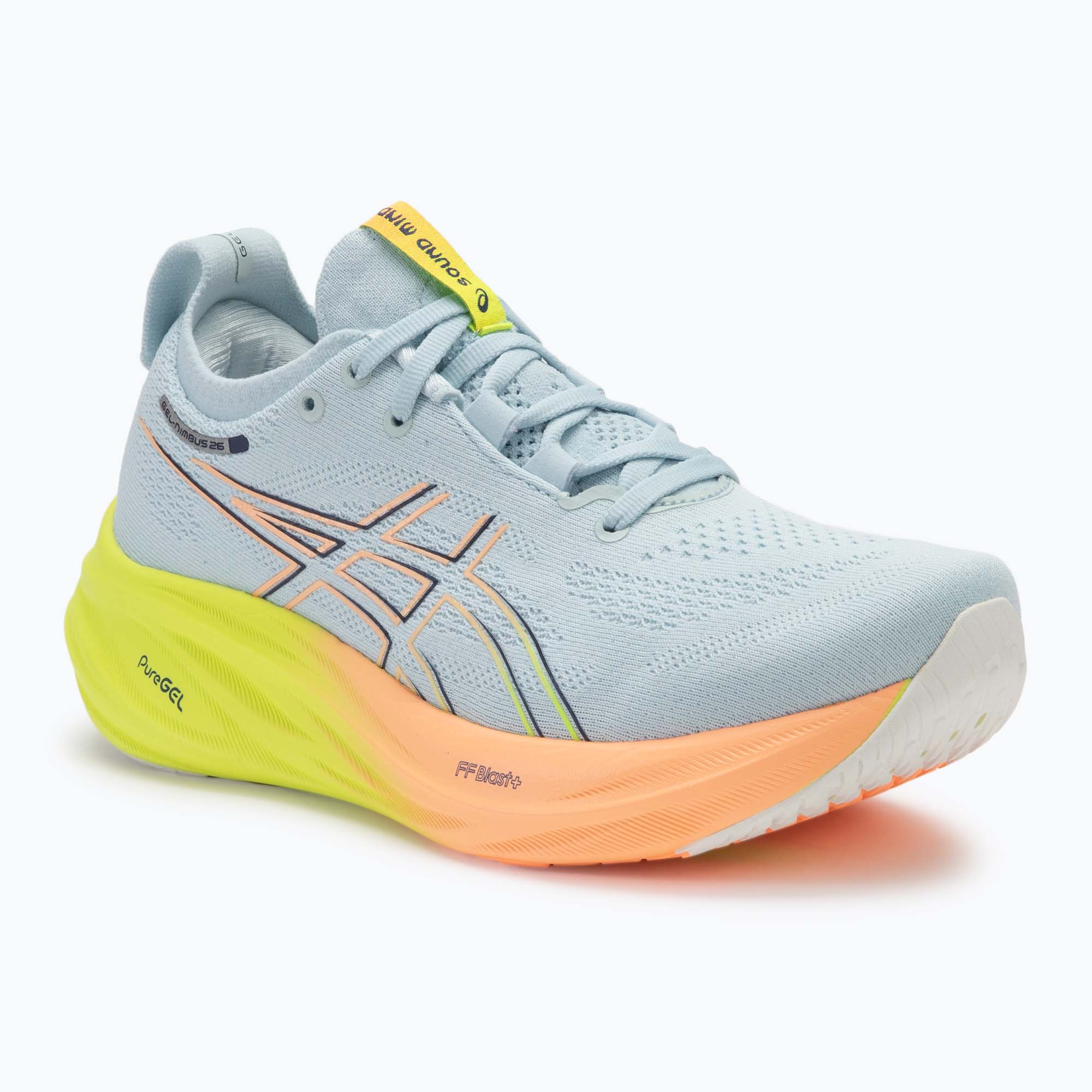 Buty do biegania damskie ASICS Gel-Nimbus 26 Paris cool grey/safety yellow | WYSYŁKA W 24H | 30 DNI NA ZWROT