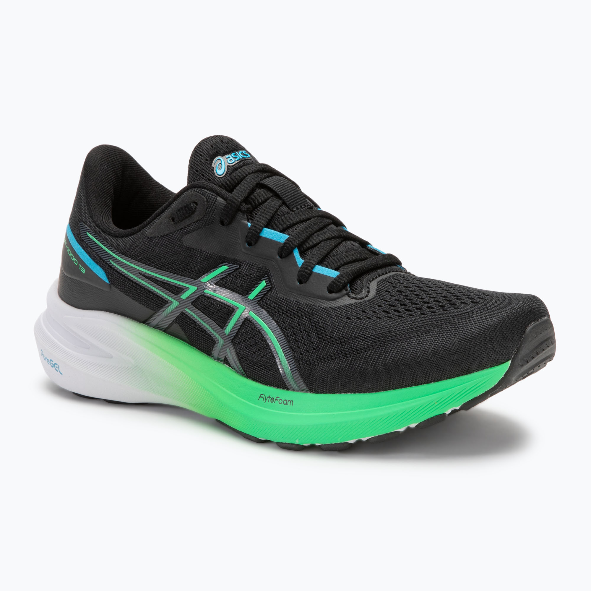 Buty do biegania męskie ASICS GT-1000 13 black/digital aqua | WYSYŁKA W 24H | 30 DNI NA ZWROT