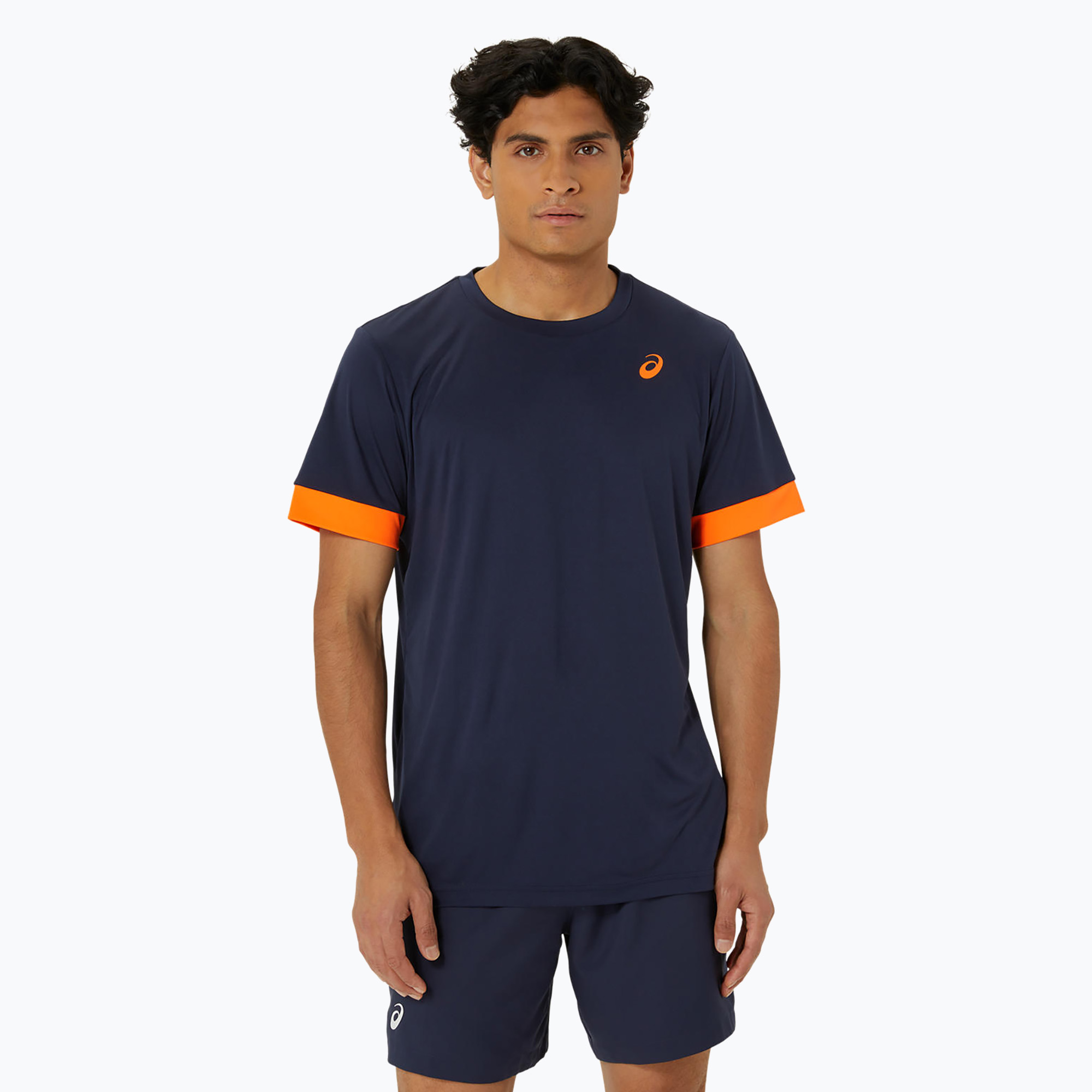 Koszulka tenisowa męska ASICS Court SS Top midnight/shocking orange | WYSYŁKA W 24H | 30 DNI NA ZWROT