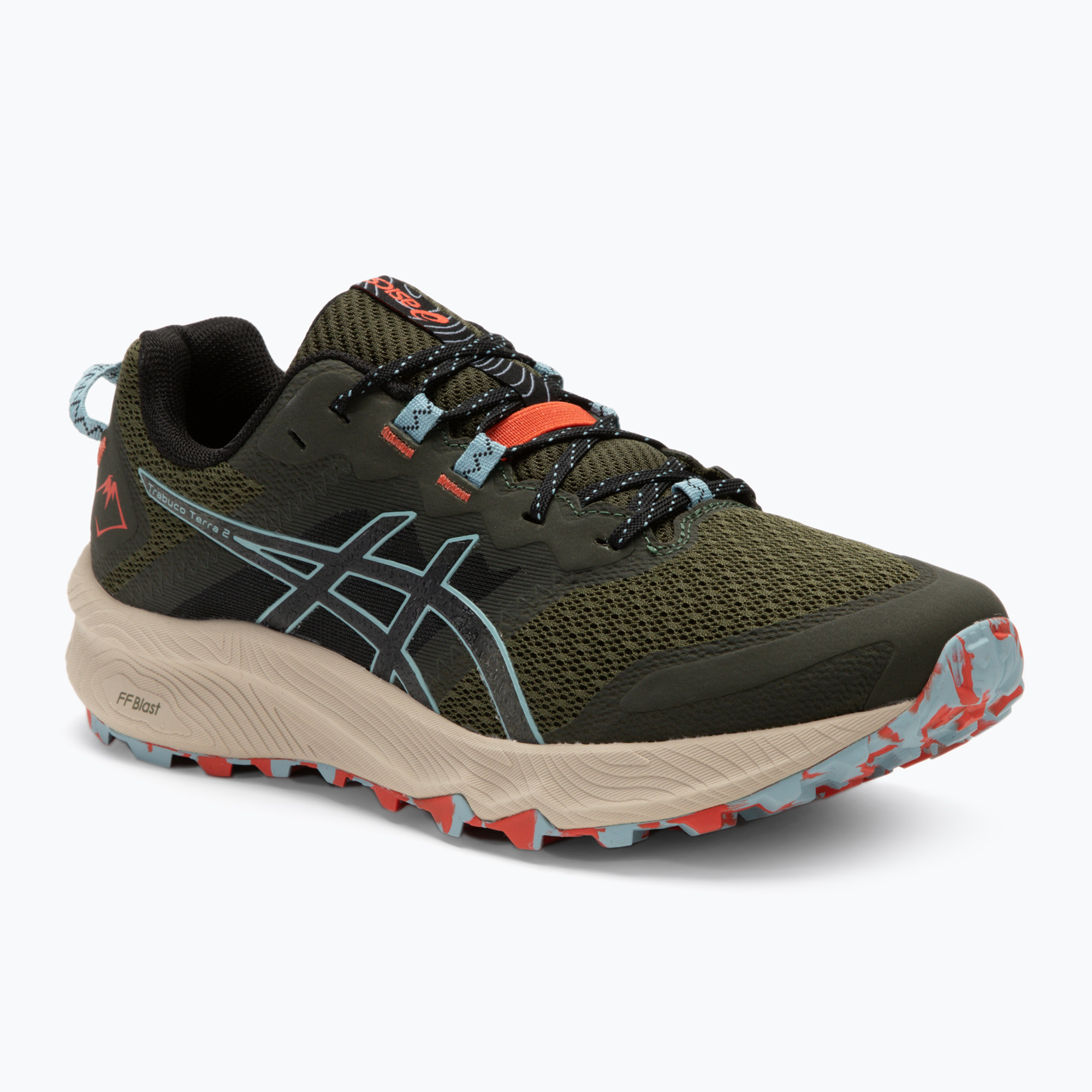 Buty do biegania męskie ASICS Trabuco Terra 2 smog green/smoke blue | WYSYŁKA W 24H | 30 DNI NA ZWROT