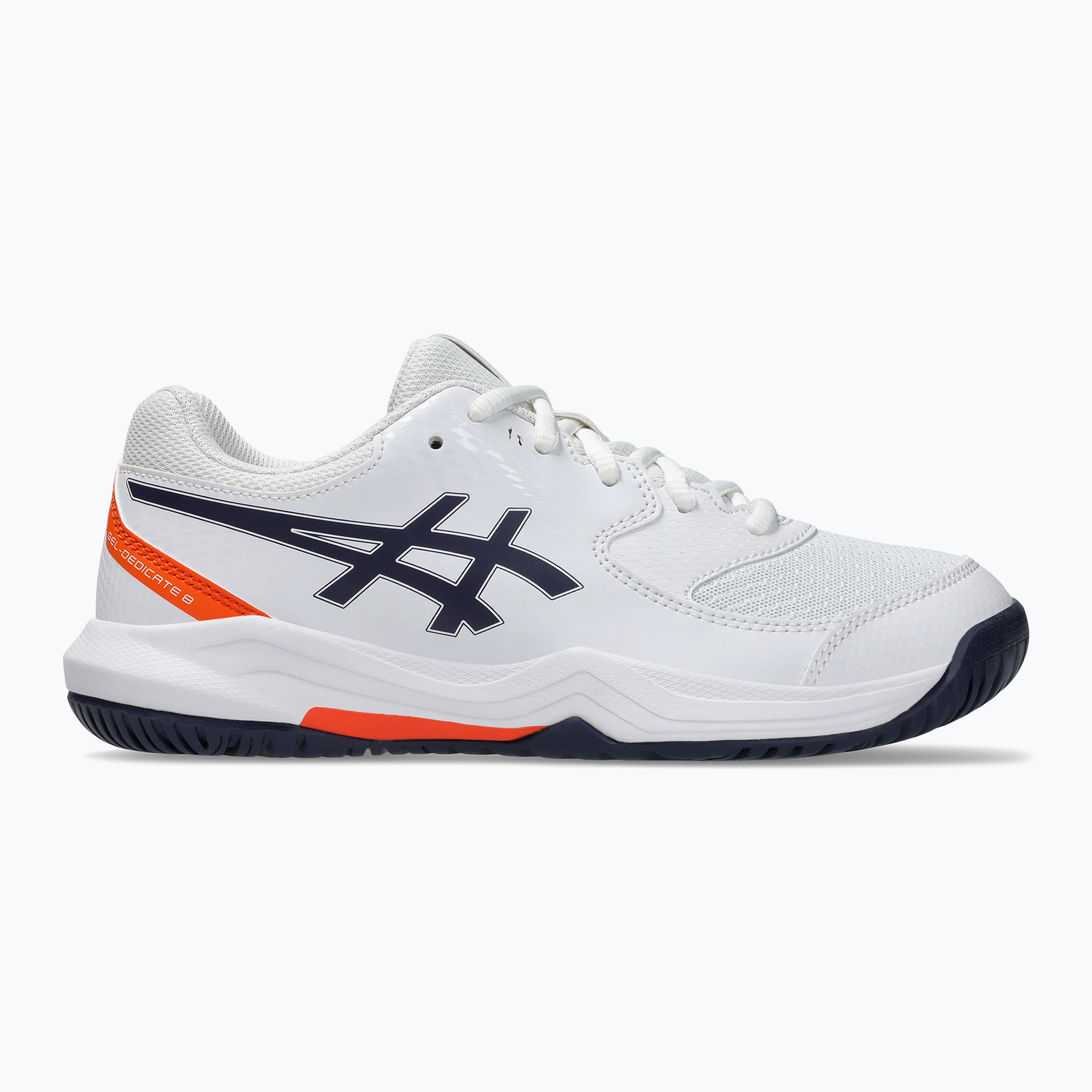 Buty do tenisa dziecięce ASICS Gel-Dedicate 8 GS Jr white/indigo fog 