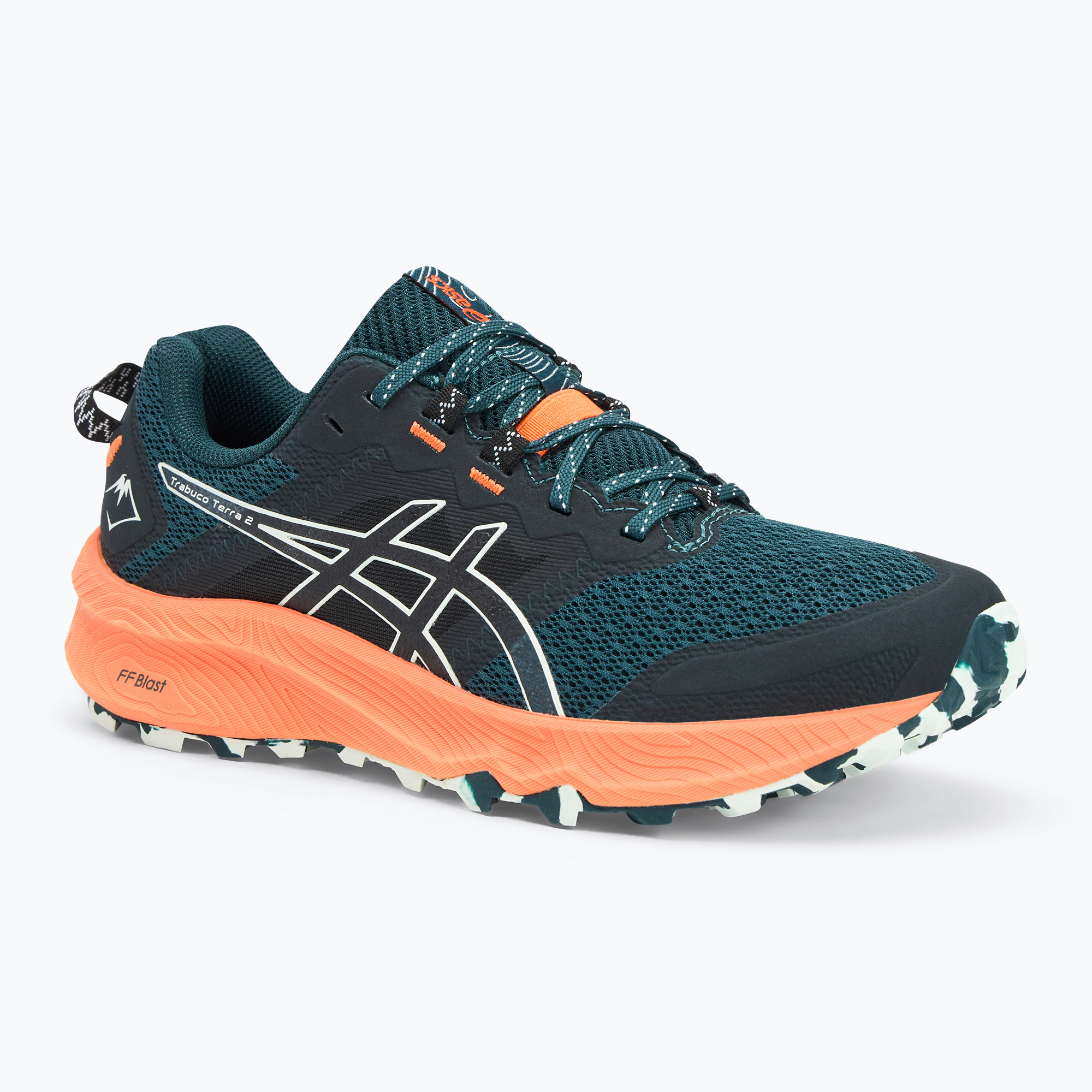 Buty do biegania męskie ASICS Trabuco Terra 2 saxon green/pure aqua | WYSYŁKA W 24H | 30 DNI NA ZWROT