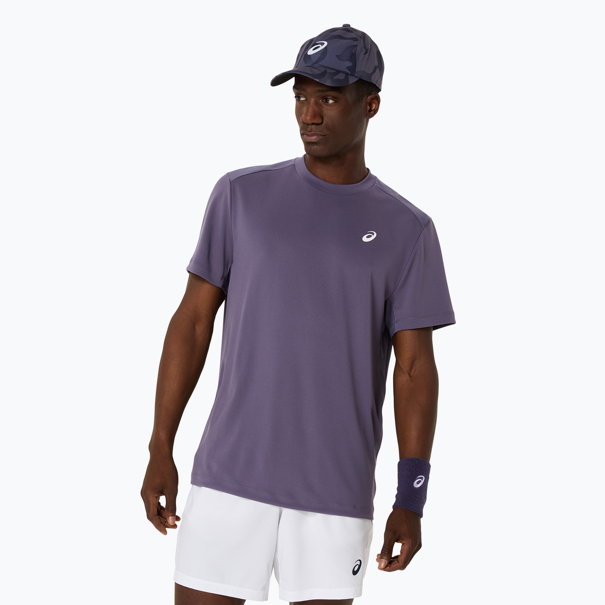 Koszulka tenisowa męska ASICS Court Top greyish purple | WYSYŁKA W 24H | 30 DNI NA ZWROT