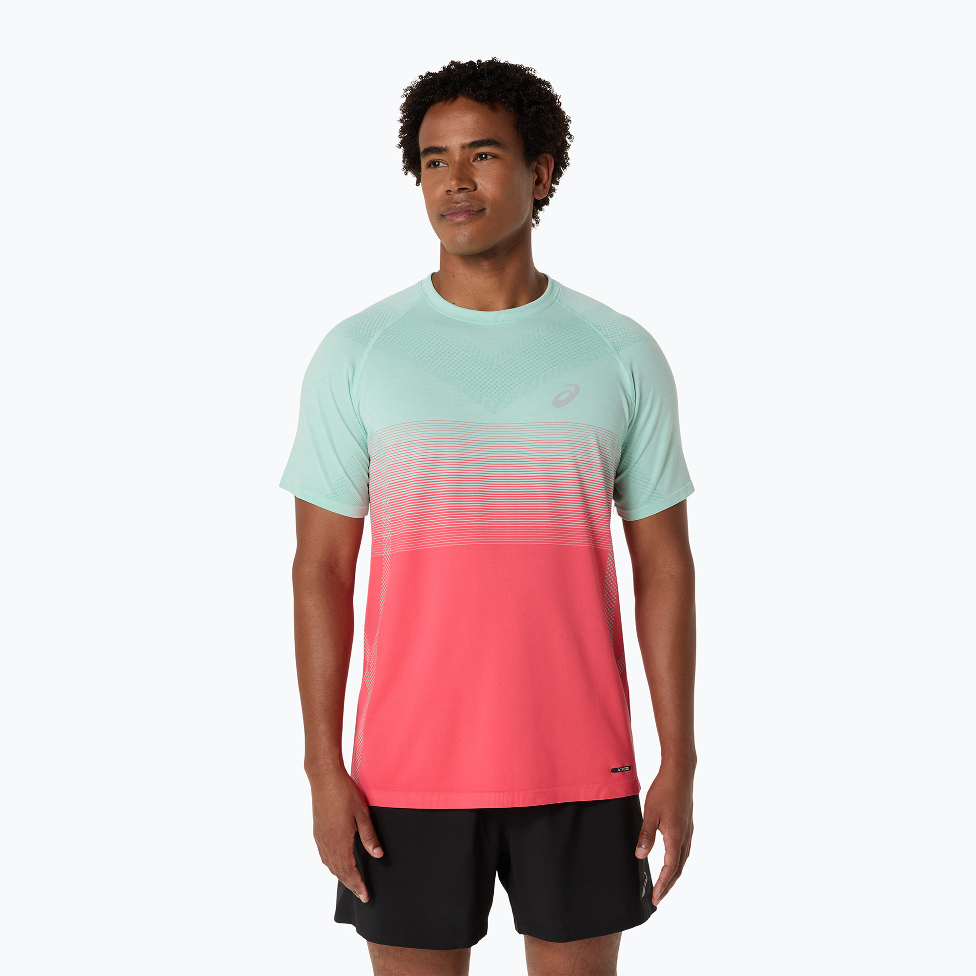 Koszulka do biegania męska ASICS Seamless performance coral reef/oasis green | WYSYŁKA W 24H | 30 DNI NA ZWROT