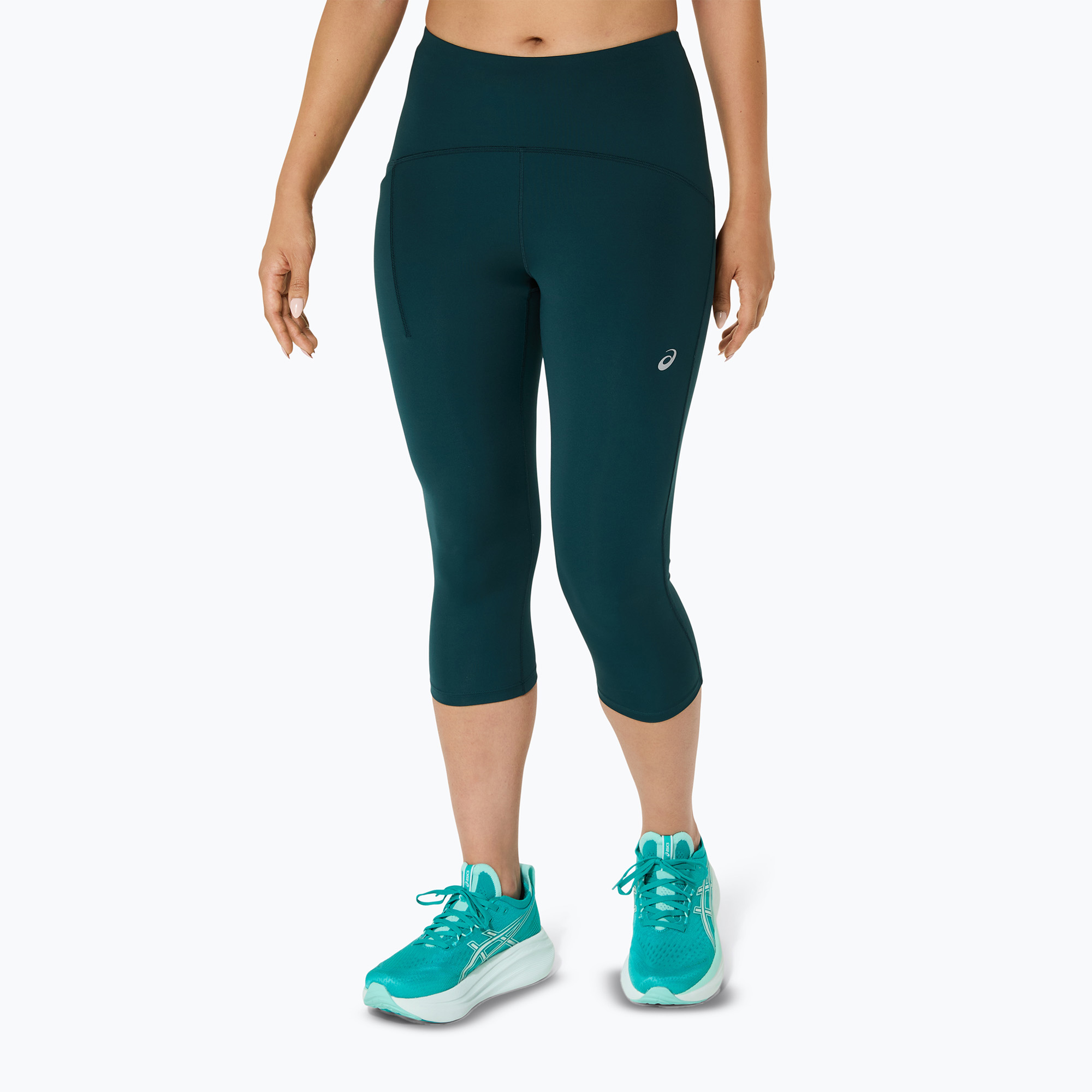 Legginsy do biegania damskie ASICS High Waist Capri saxon green | WYSYŁKA W 24H | 30 DNI NA ZWROT