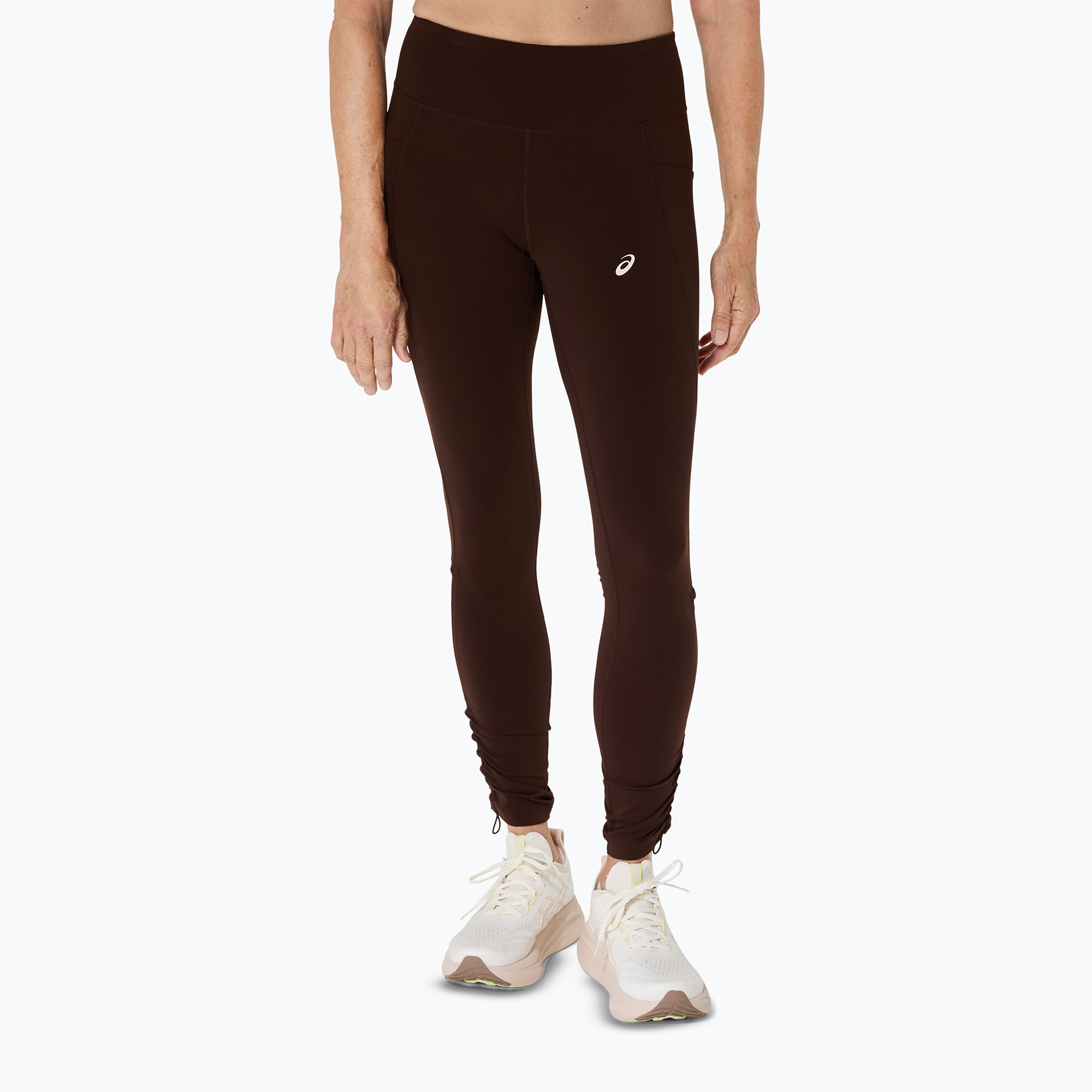 Legginsy do biegania damskie ASICS Nagino Run Adjustable Tight coffee | WYSYŁKA W 24H | 30 DNI NA ZWROT