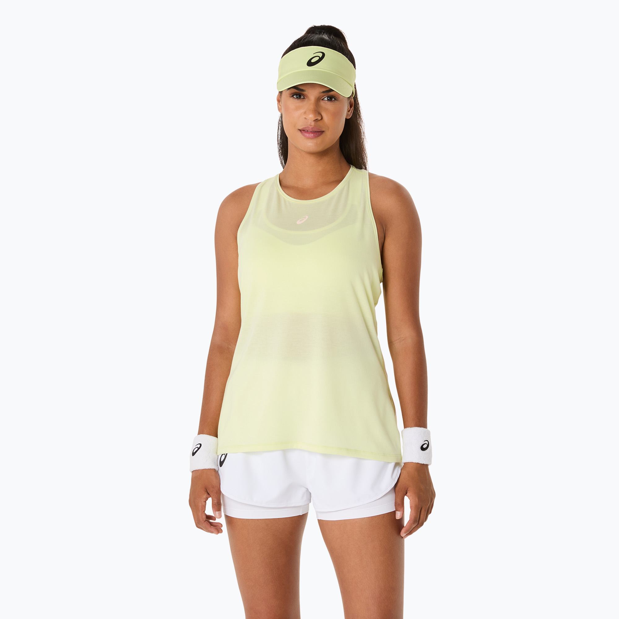 Koszulka do biegania damska ASICS Nagino Run Adjustable Tank huddle yellow heather | WYSYŁKA W 24H | 30 DNI NA ZWROT