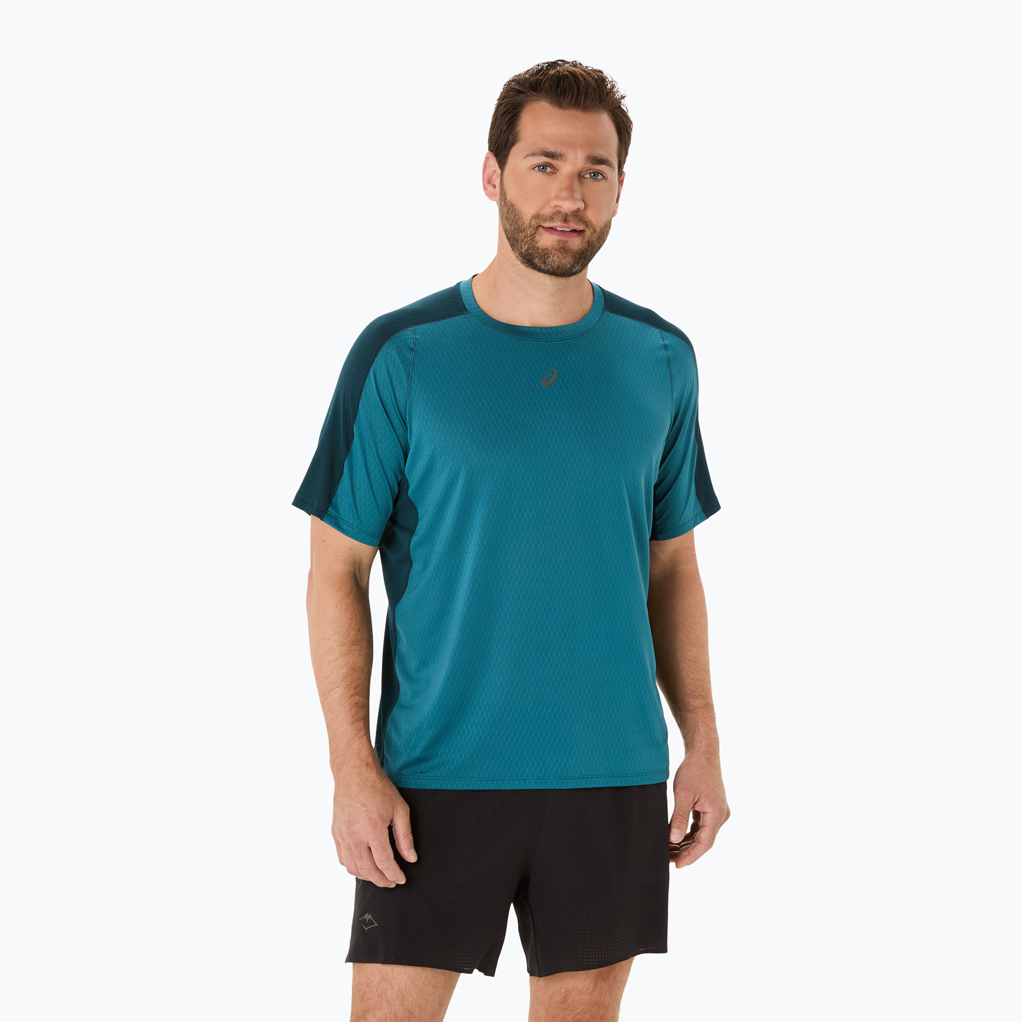 Koszulka do biegania męska ASICS Fujitrail Elite Top atlantis blue/saxon green | WYSYŁKA W 24H | 30 DNI NA ZWROT