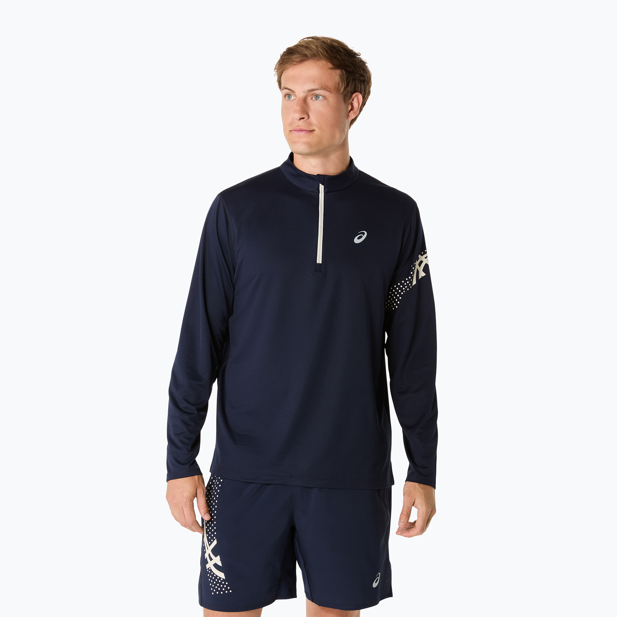 Bluza do biegania męski ASICS Icon LS 1/2 Zip midnight | WYSYŁKA W 24H | 30 DNI NA ZWROT