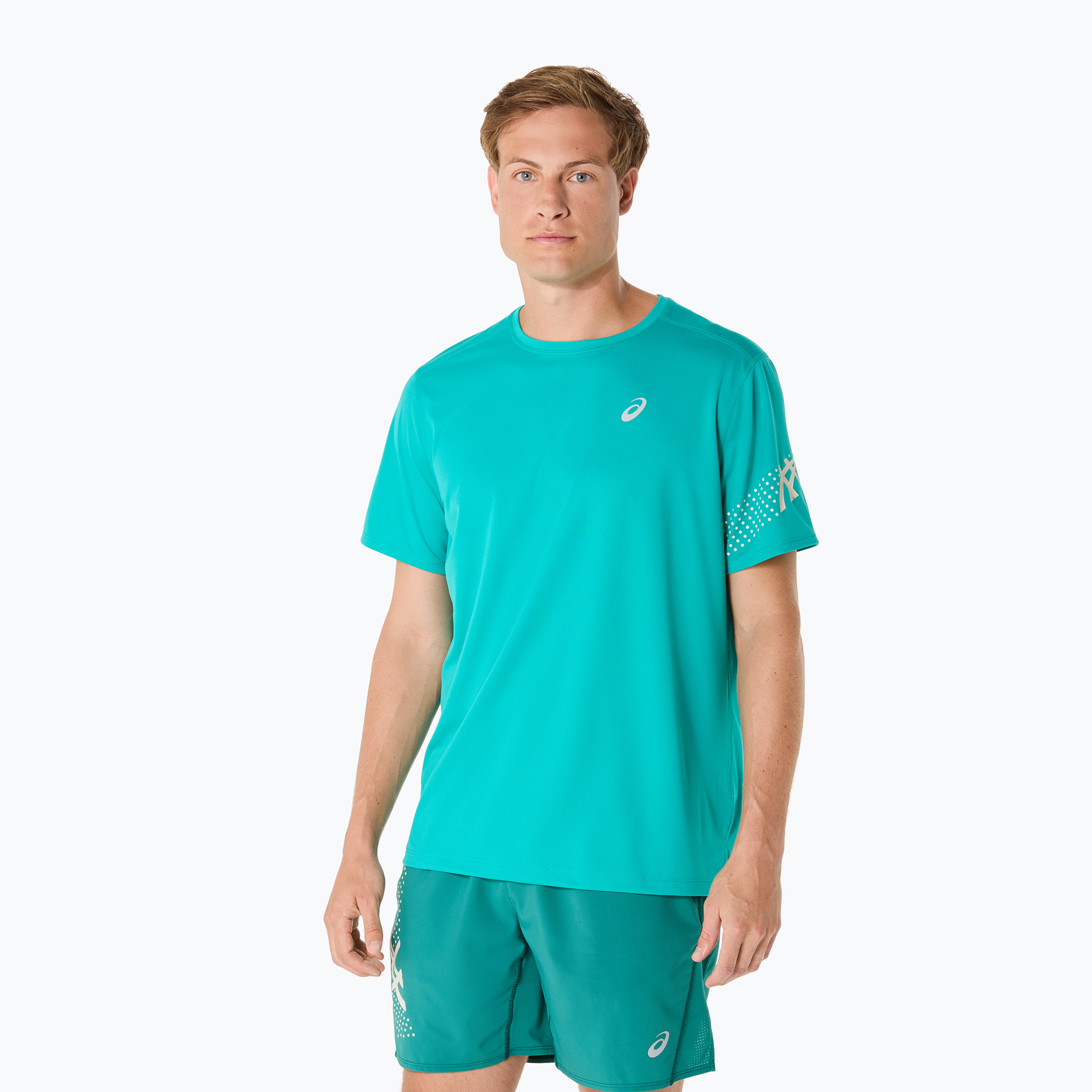 Koszulka do bieganie męska ASICS Icon SS Top wave teal | WYSYŁKA W 24H | 30 DNI NA ZWROT