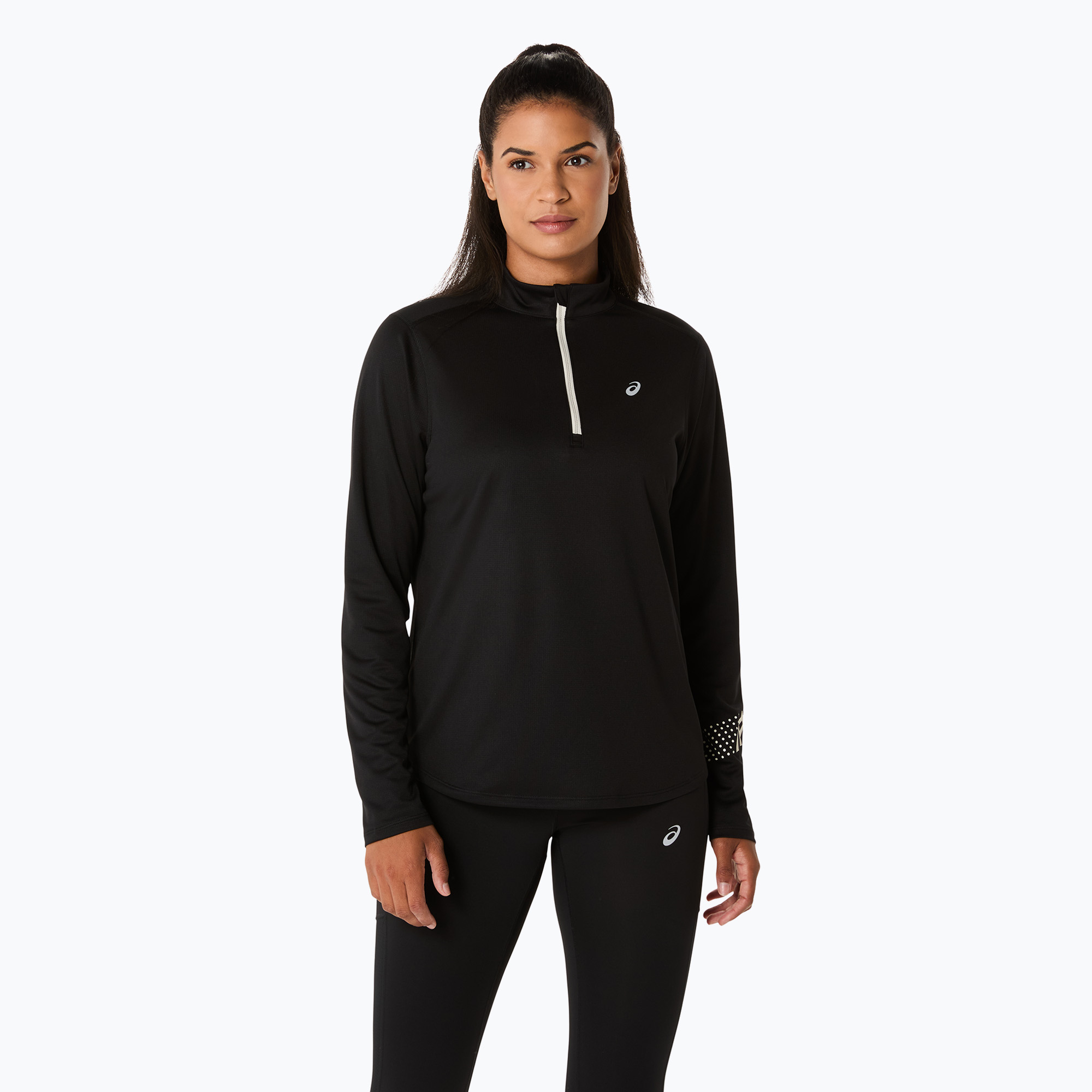 Longsleeve do biegania damski ASICS Icon 1/2 Zip LS Top performance black | WYSYŁKA W 24H | 30 DNI NA ZWROT