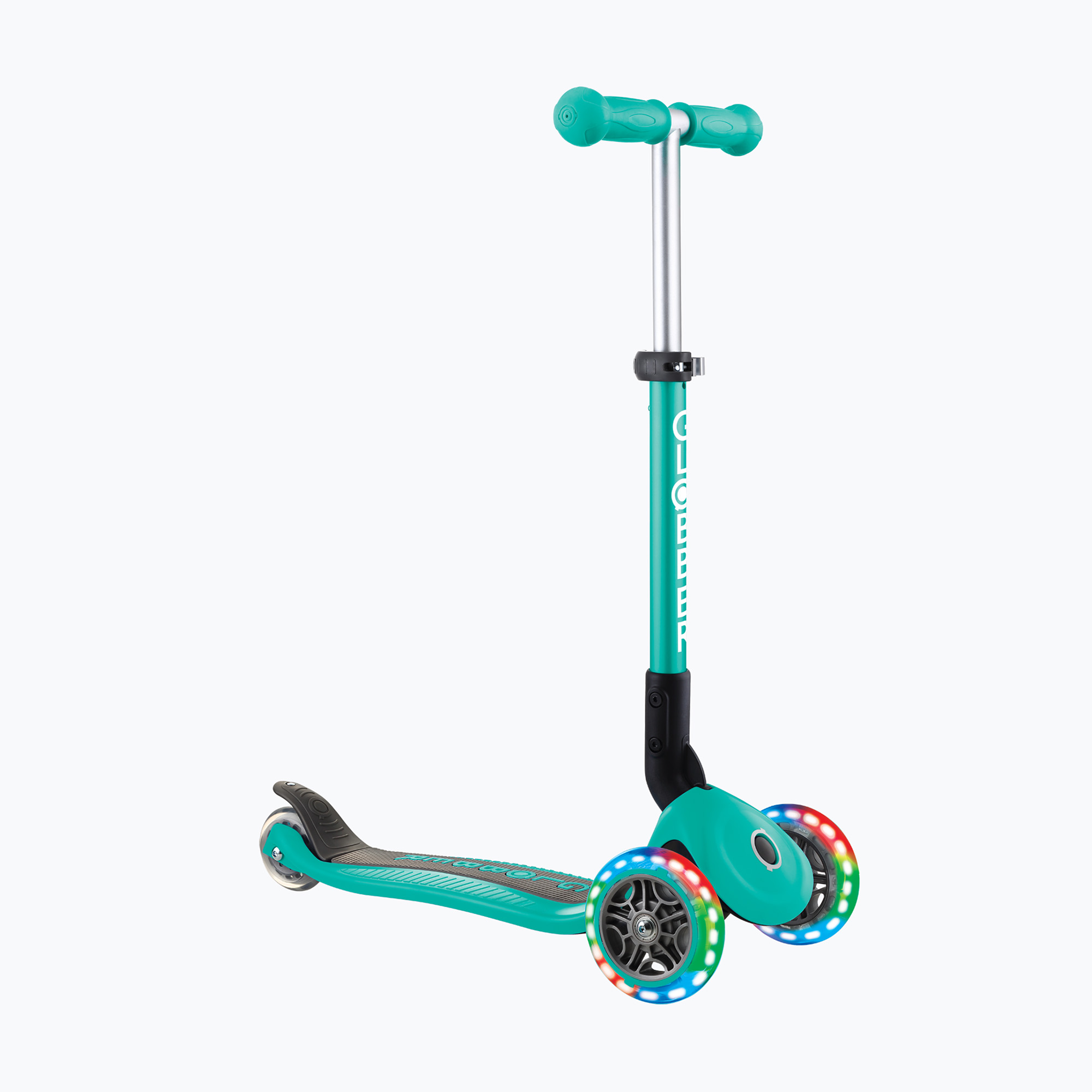 Hulajnoga trójkołowa dziecięca Globber Junior Foldable Lights dark emerald green 