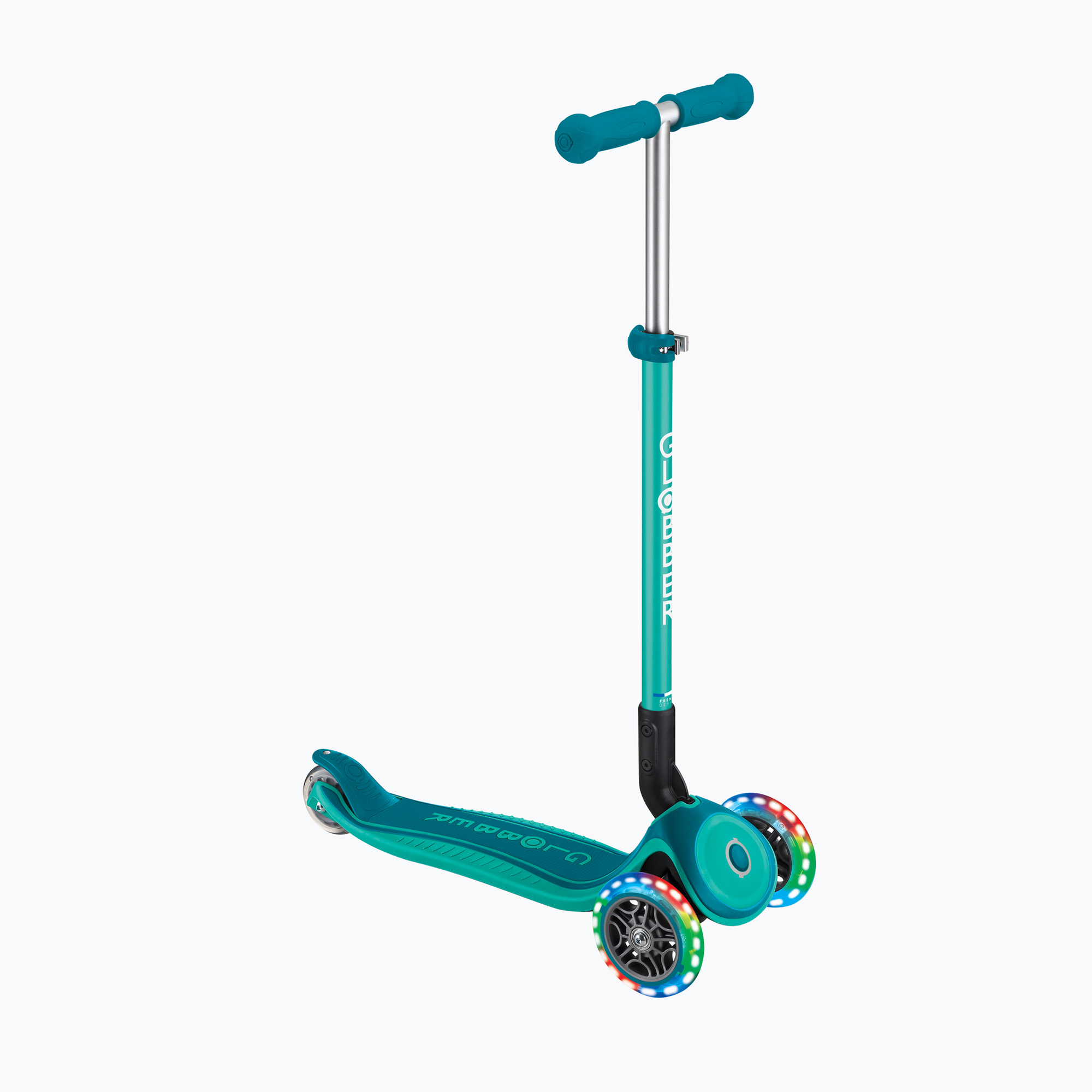 Hulajnoga trójkołowa dziecięca Globber Primo Foldable Plus Lights dark emerald green 