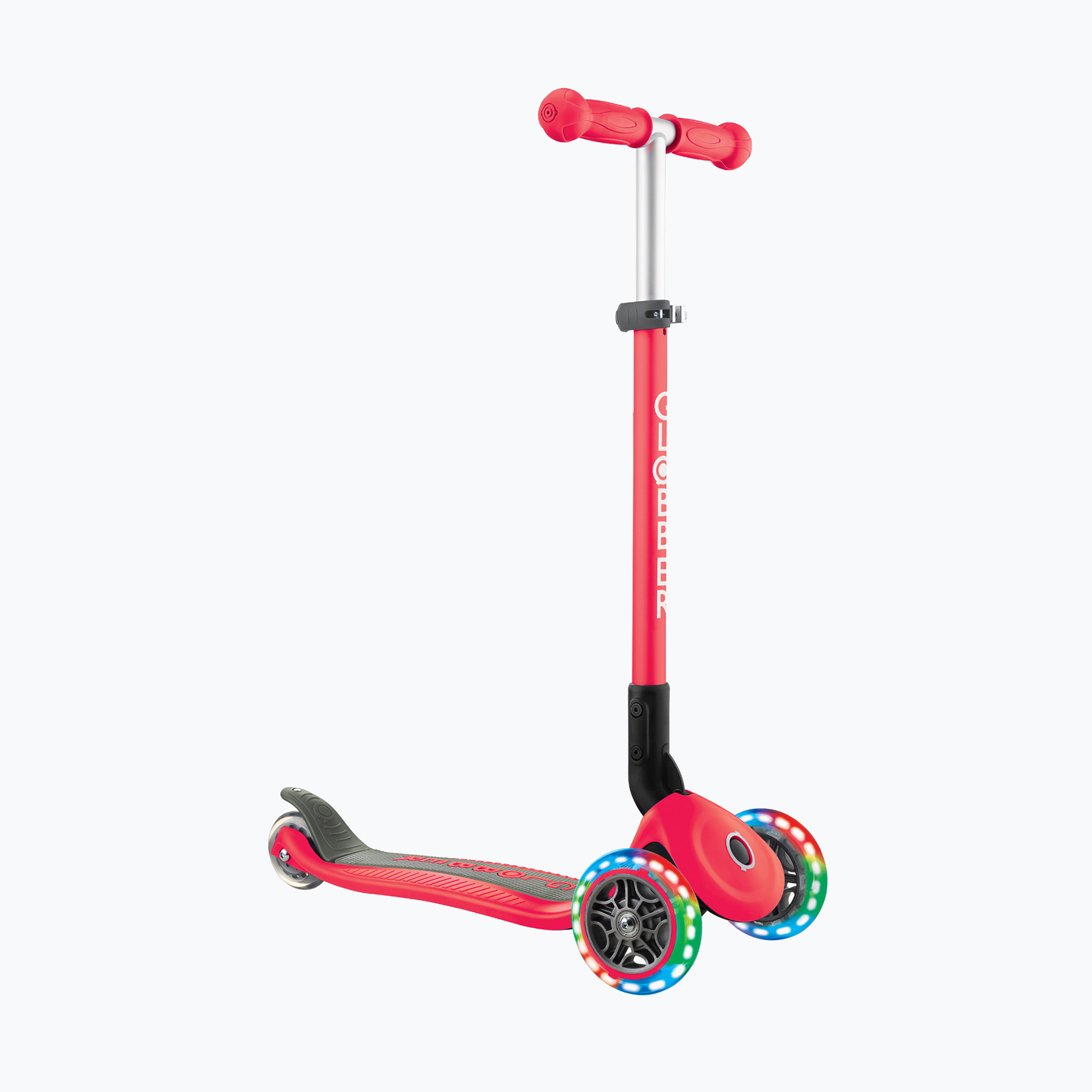 Hulajnoga trójkołowa dziecięca Globber Primo Foldable Lights red 