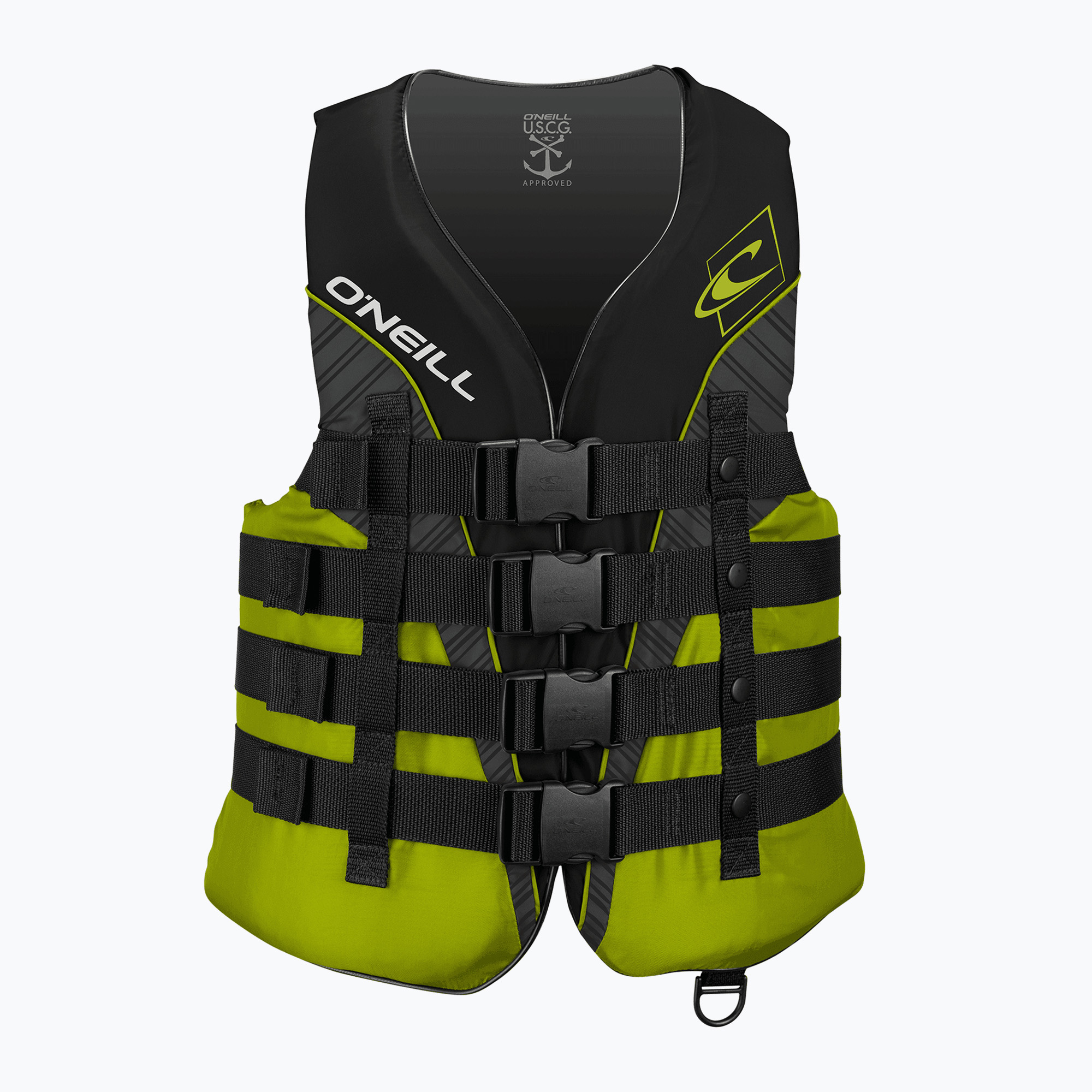 Kamizelka asekuracyjna O'Neill Superlite 50N ISO Vest black/lime/smoke lime 
