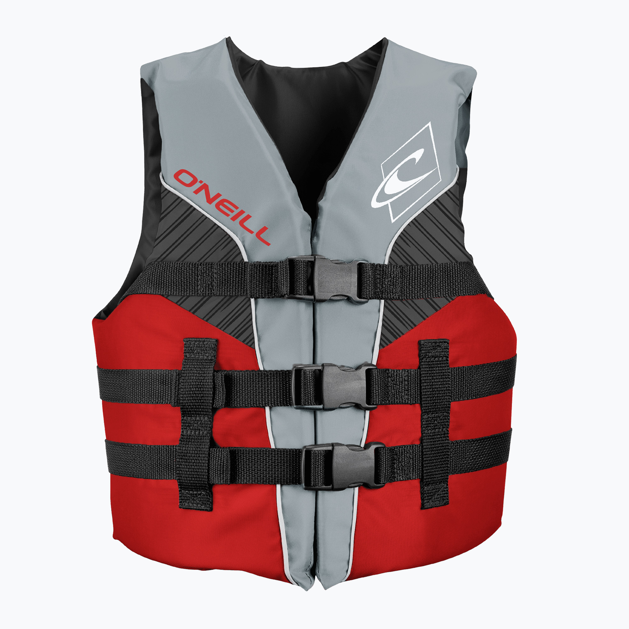 Kamizelka asekuracyjna dziecięca O'Neill Youth Superlite 50N ISO Vest smoke/graphite/red white