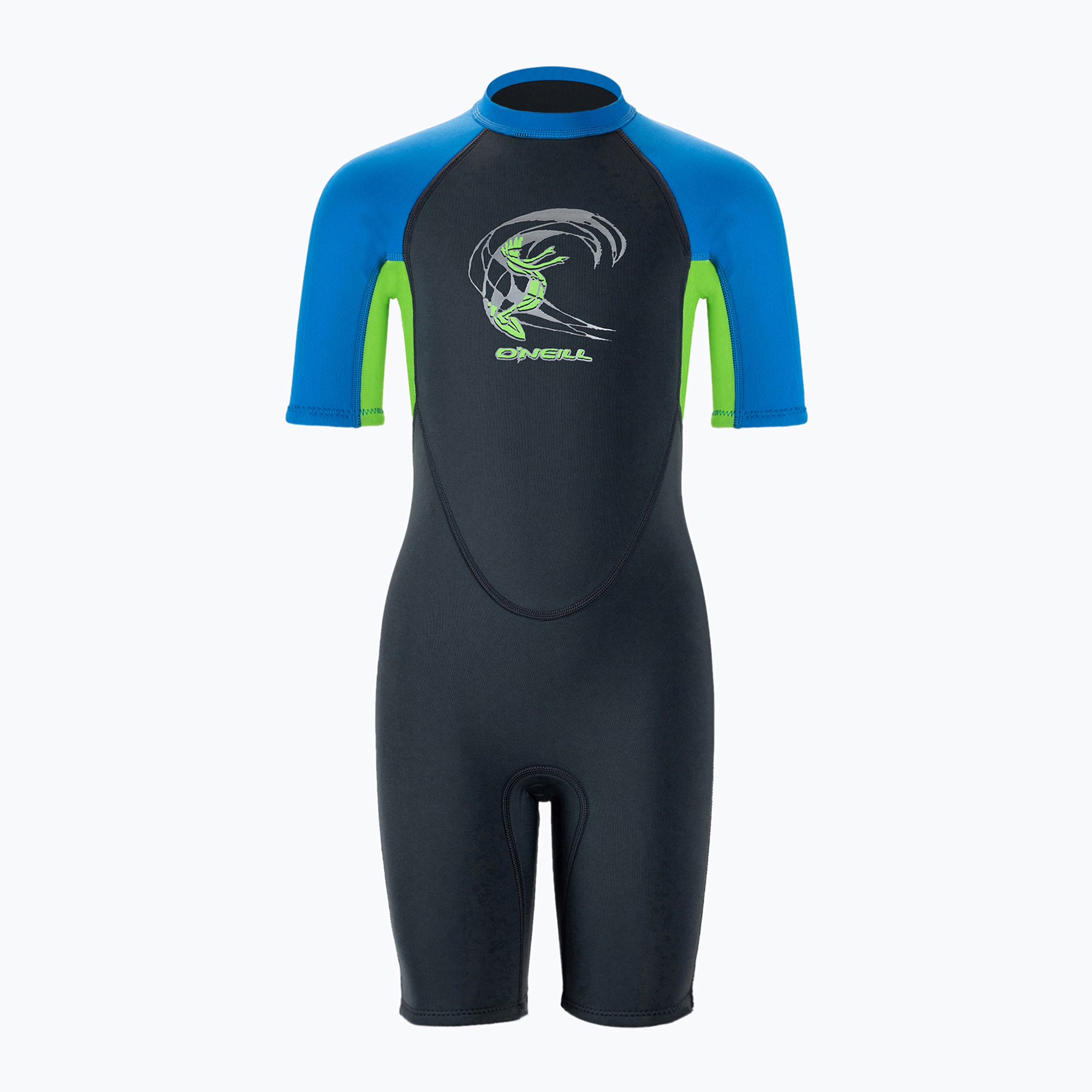 Pianka do pływania dziecięca O'Neill Toddler Reactor-2 2 mm Back Zip graphite/dayglo/ocean 