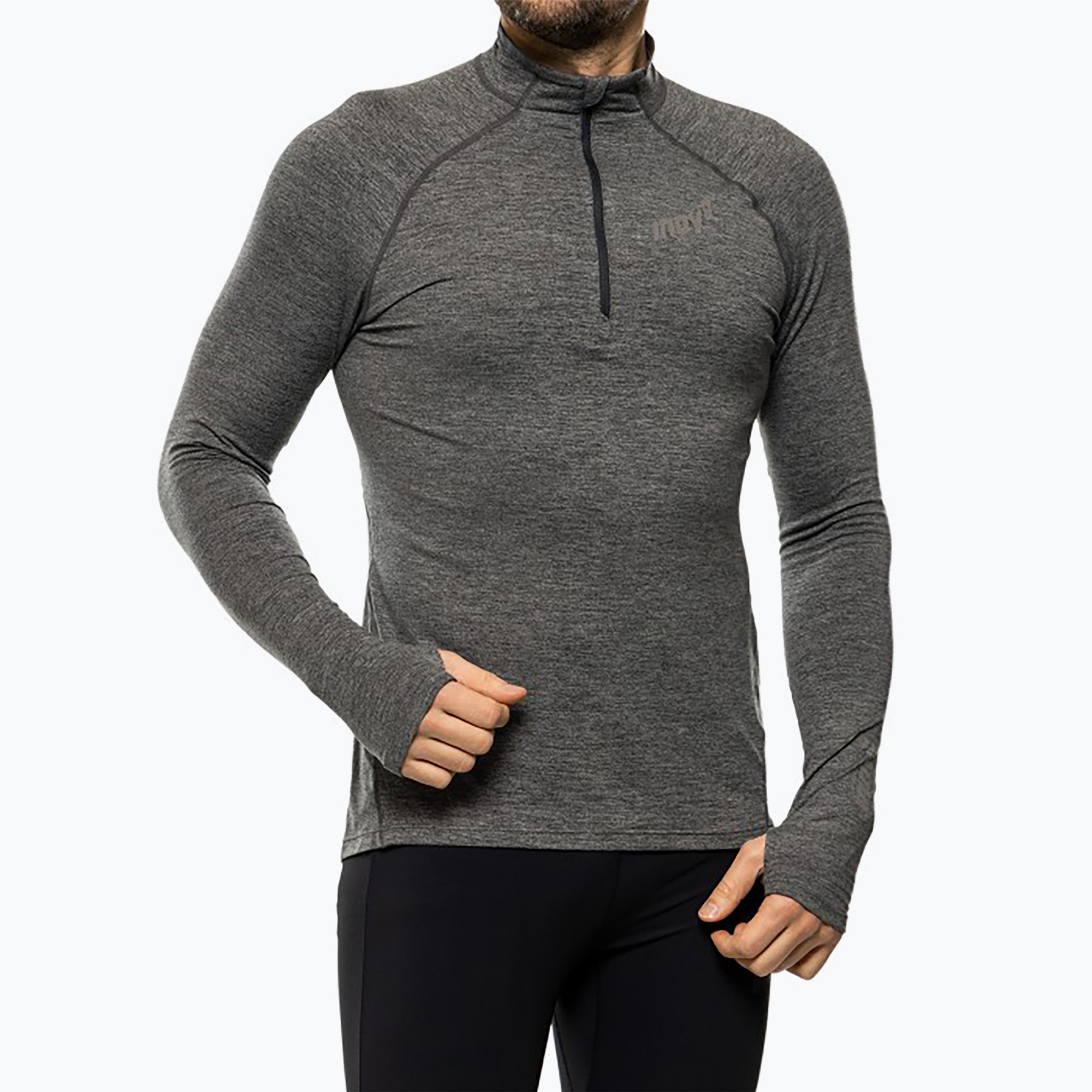 Bluza do biegania męska Inov-8 Train Elite Mid Half Zip dark grey | WYSYŁKA W 24H | 30 DNI NA ZWROT