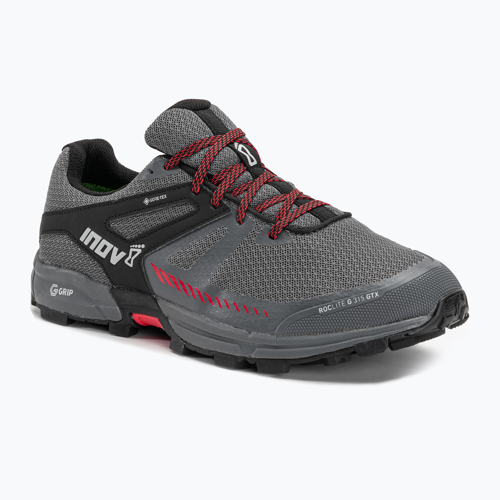 Buty do biegania męskie Inov-8 Roclite G 315 GTX V2 grey/black/red | WYSYŁKA W 24H | 30 DNI NA ZWROT