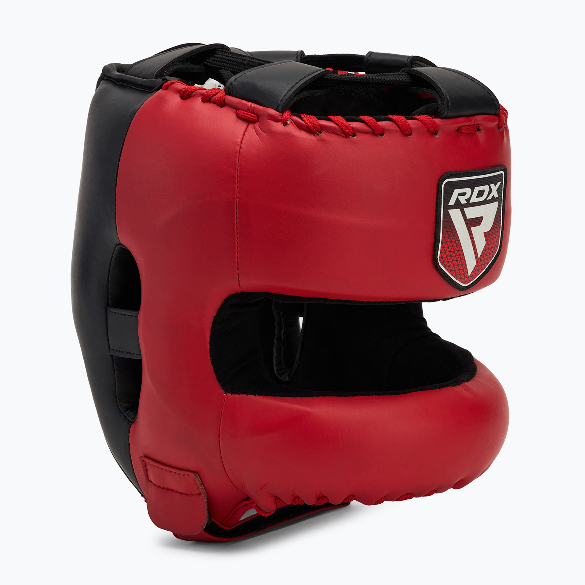 Kask bokserski RDX Apex Boxing Head Gear With Nose Protection Bar red 