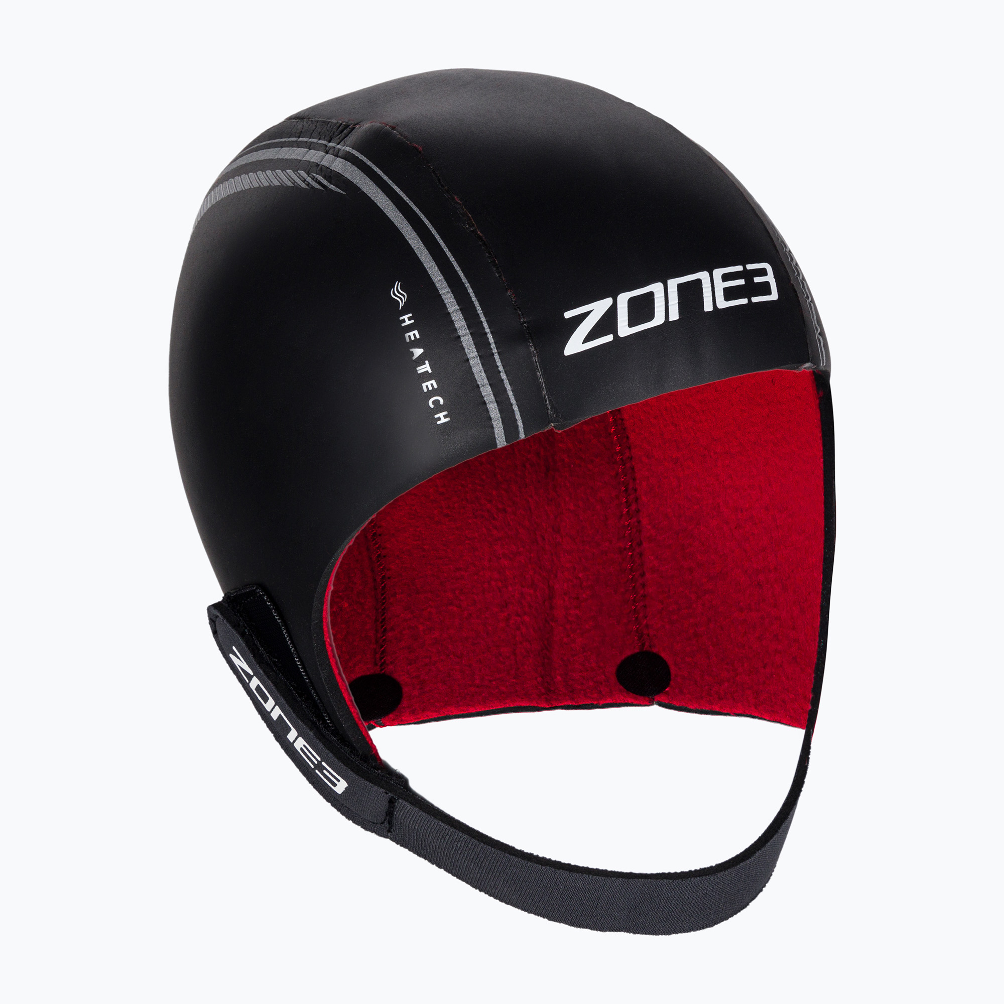 Czepek neoprenowy ZONE3 Neoprene Heat Tech black/silver/red | WYSYŁKA W 24H | 30 DNI NA ZWROT