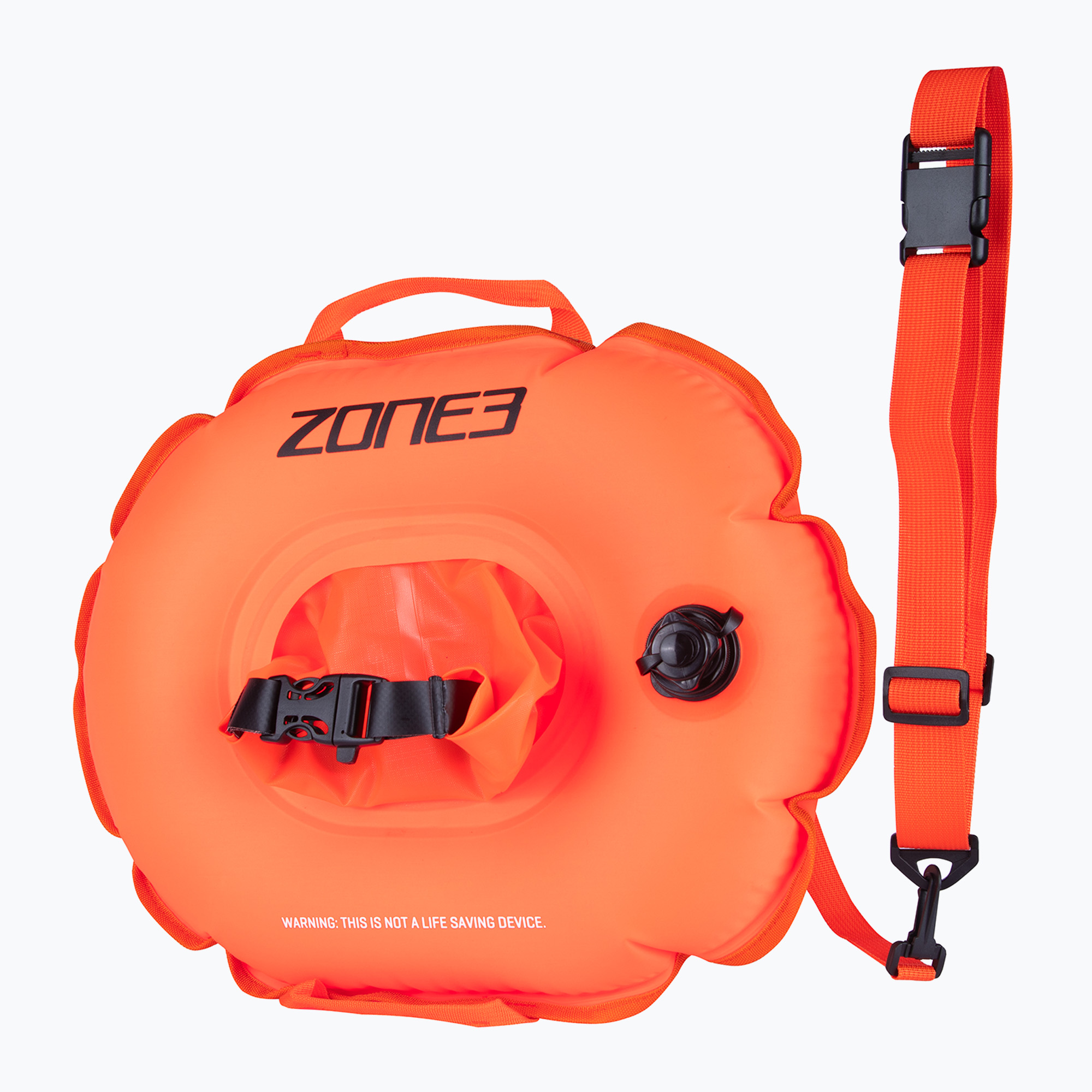 Bojka asekuracyjna ZONE3 Recycled On The Go Swim Buoy hi-vis orange | WYSYŁKA W 24H | 30 DNI NA ZWROT