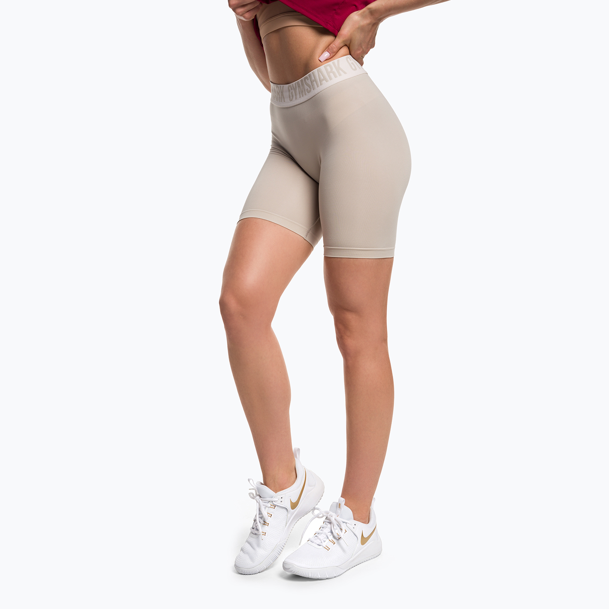 Spodenki treningowe damskie Gymshark Fit Cycling pebble grey | WYSYŁKA W 24H | 30 DNI NA ZWROT