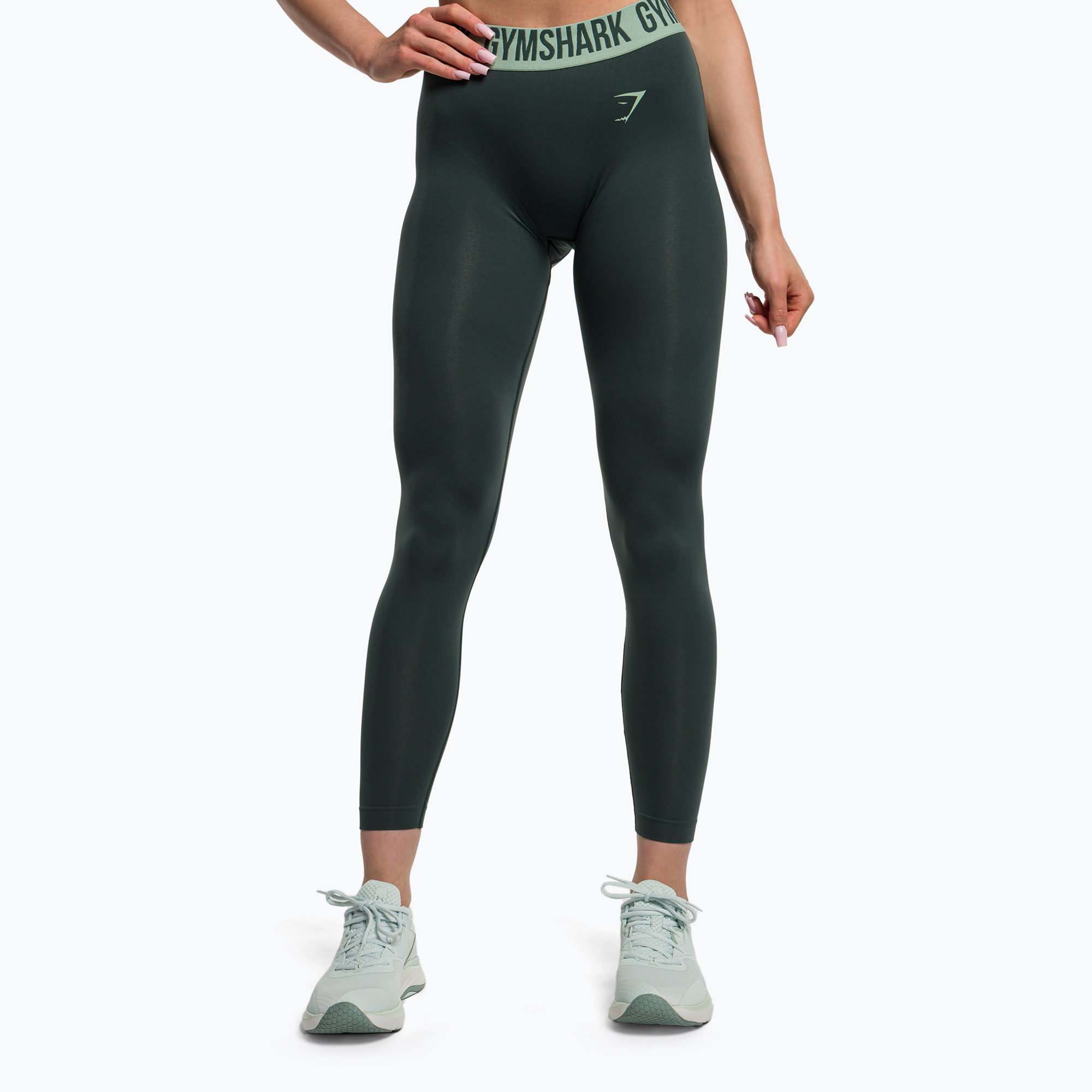 Legginsy treningowe damskie Gymshark Fit obsidian green 