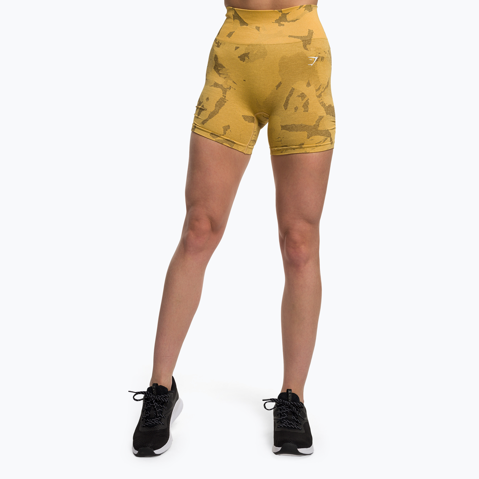 Spodenki treningowe damskie Gymshark Adapt Camo Savanna Seamless indian yellow | WYSYŁKA W 24H | 30 DNI NA ZWROT