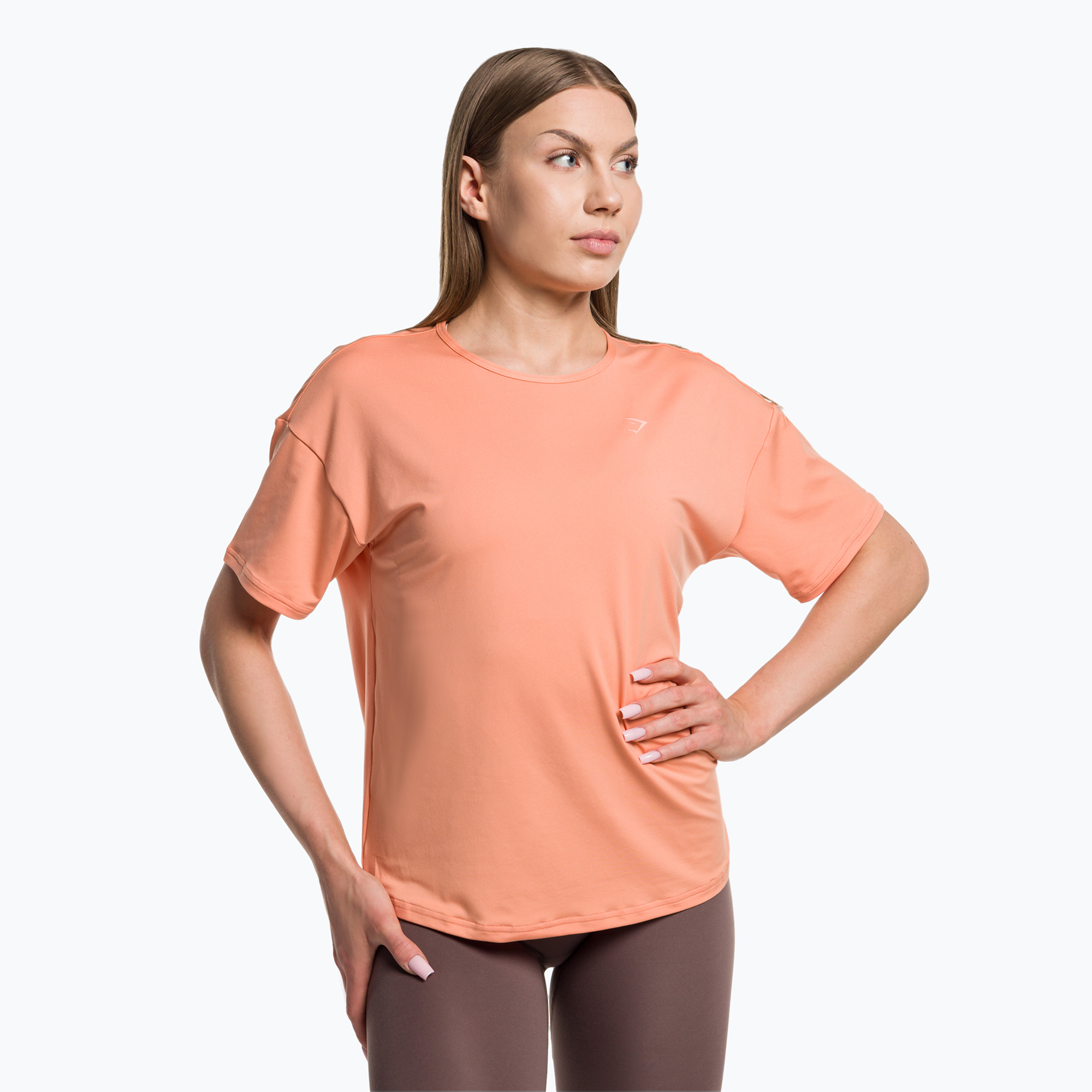 Koszulka treningowa Gymshark Studio Top cinder pink | WYSYŁKA W 24H | 30 DNI NA ZWROT