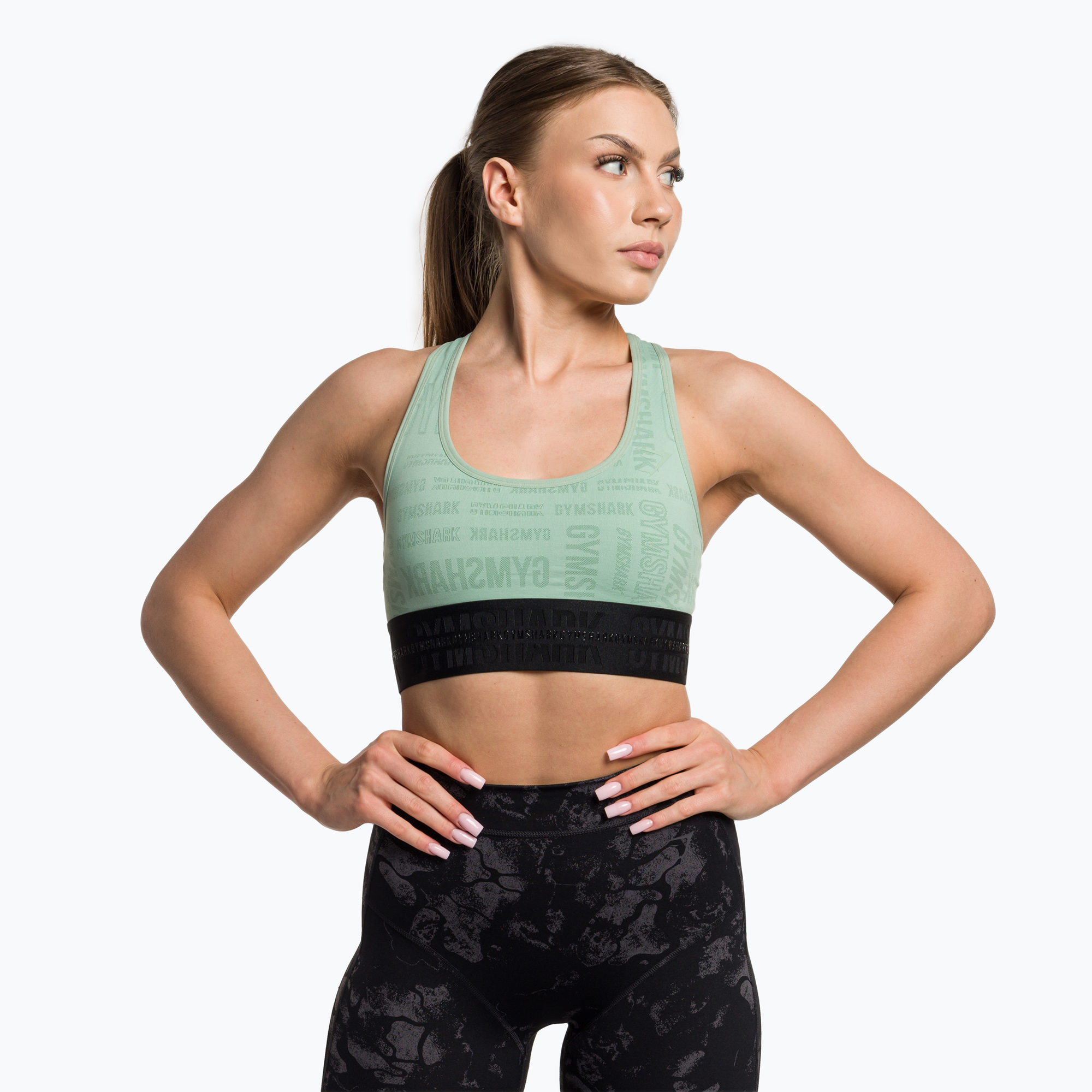 Biustonosz fitness Gymshark Vision Sports green/black | WYSYŁKA W 24H | 30 DNI NA ZWROT