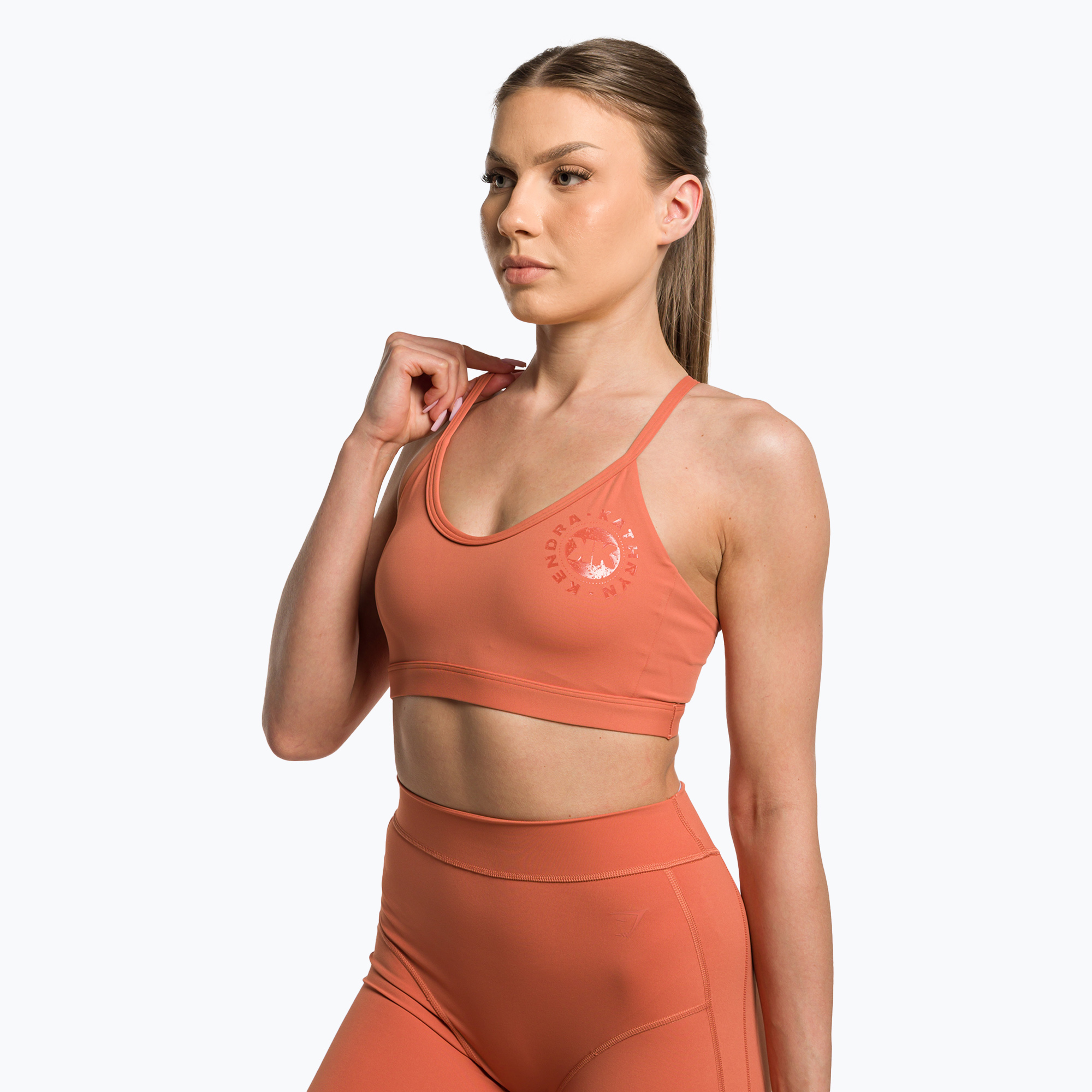 Biustonosz treningowy Gymshark KK Twins Sports earth orange | WYSYŁKA W 24H | 30 DNI NA ZWROT