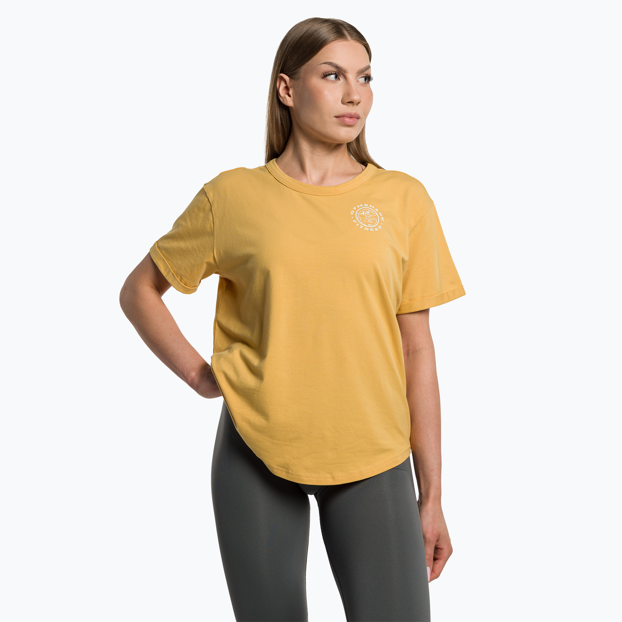 Koszulka treningowa damska Gymshark GFX Legacy Tee yellow/white | WYSYŁKA W 24H | 30 DNI NA ZWROT