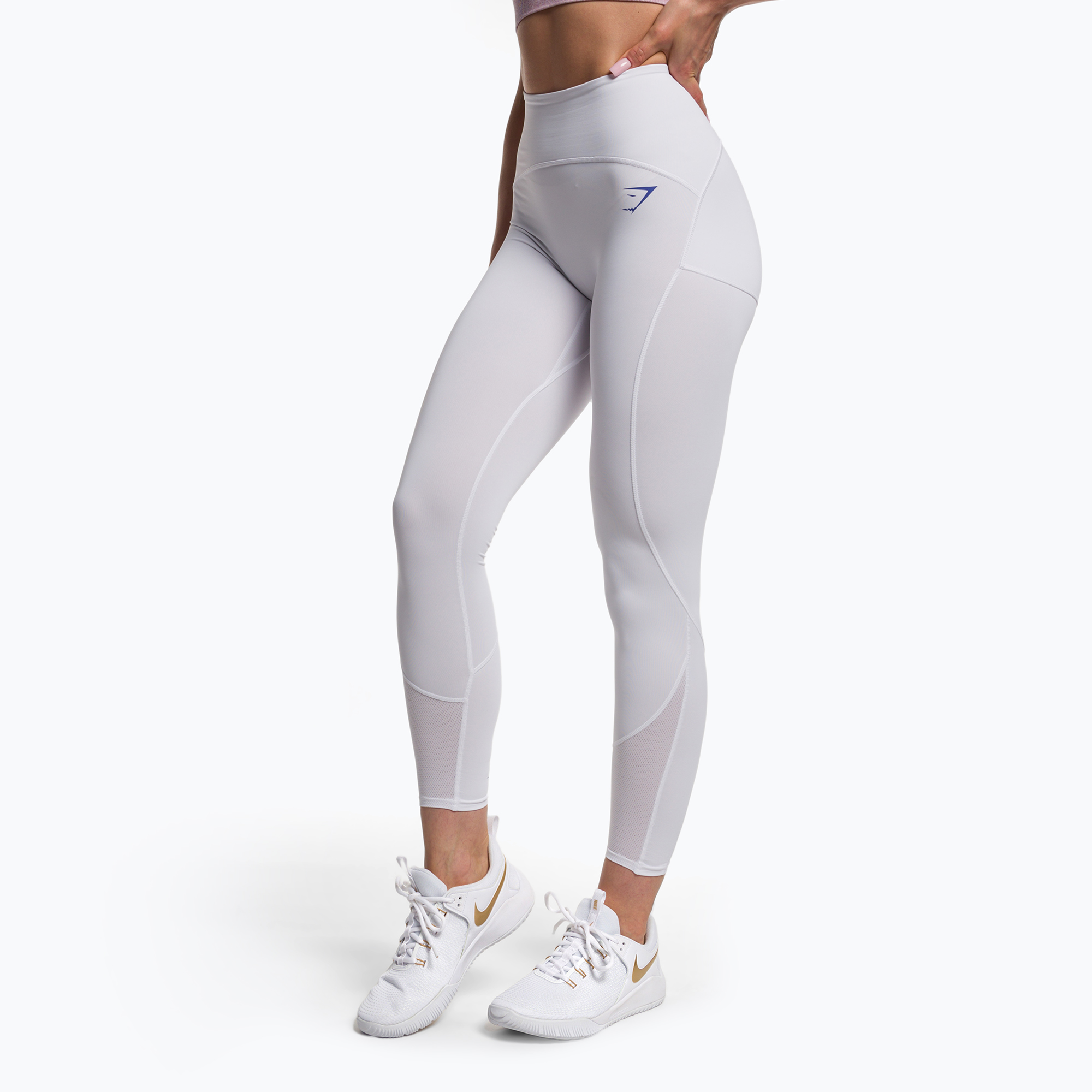 Legginsy treningowe damskie Gymshark Pulse white/blue | WYSYŁKA W 24H | 30 DNI NA ZWROT