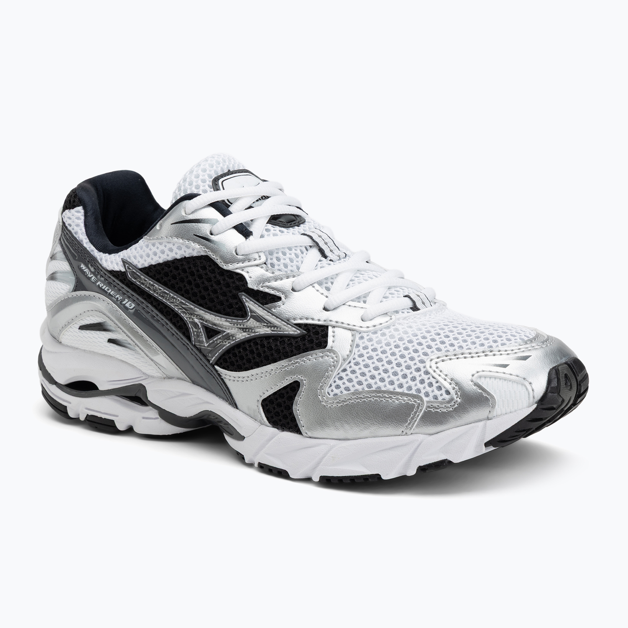 Buty męskie Mizuno Wave Rider 10 white/silver/black 