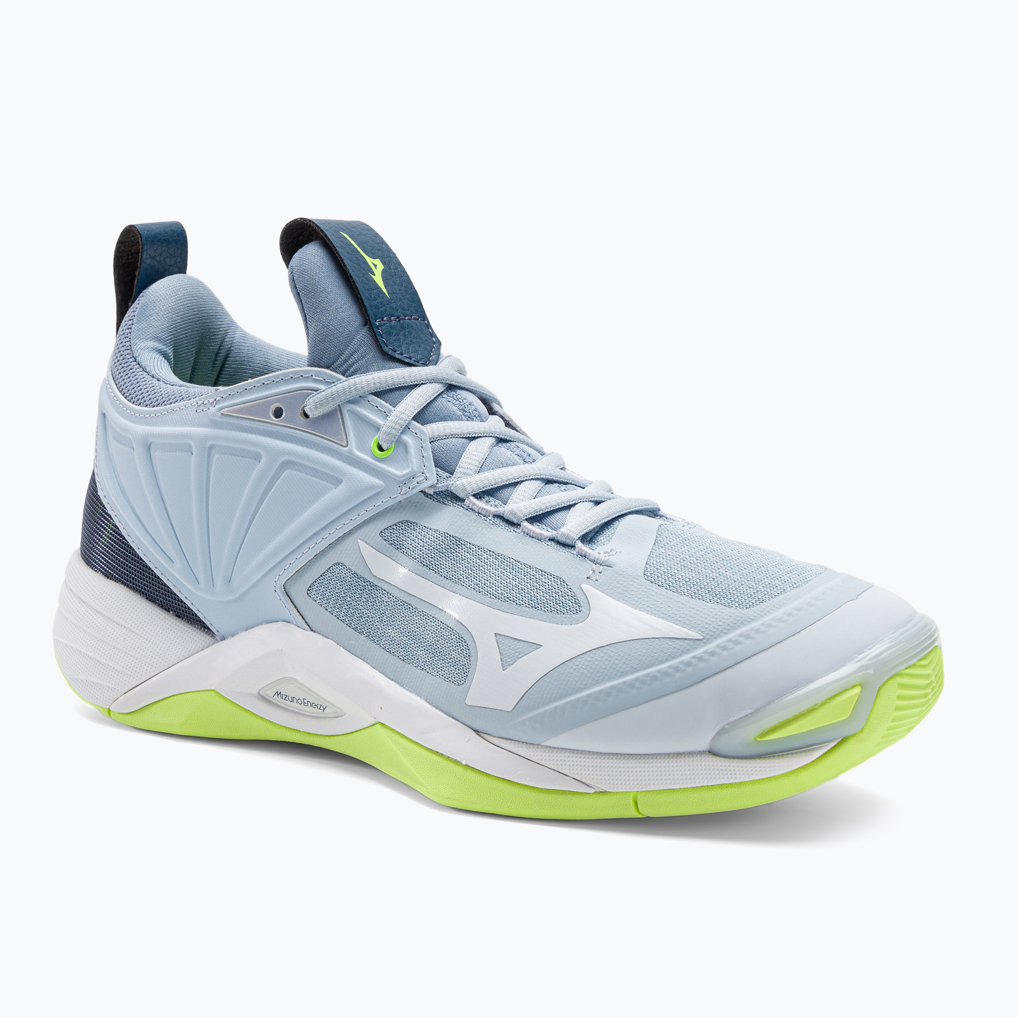 Buty do siatkówki damskie Mizuno Wave Momentum 2 heather/white/neo lime | WYSYŁKA W 24H | 30 DNI NA ZWROT