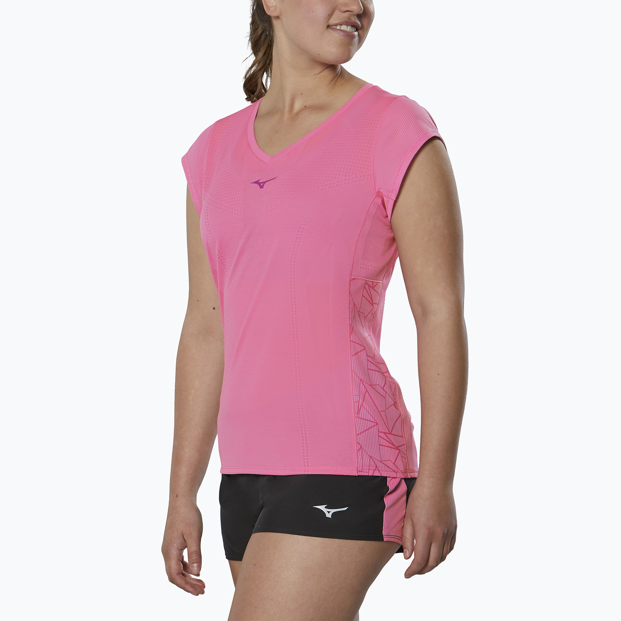 Koszulka do biegania damska Mizuno Aero Tee wild orchid | WYSYŁKA W 24H | 30 DNI NA ZWROT