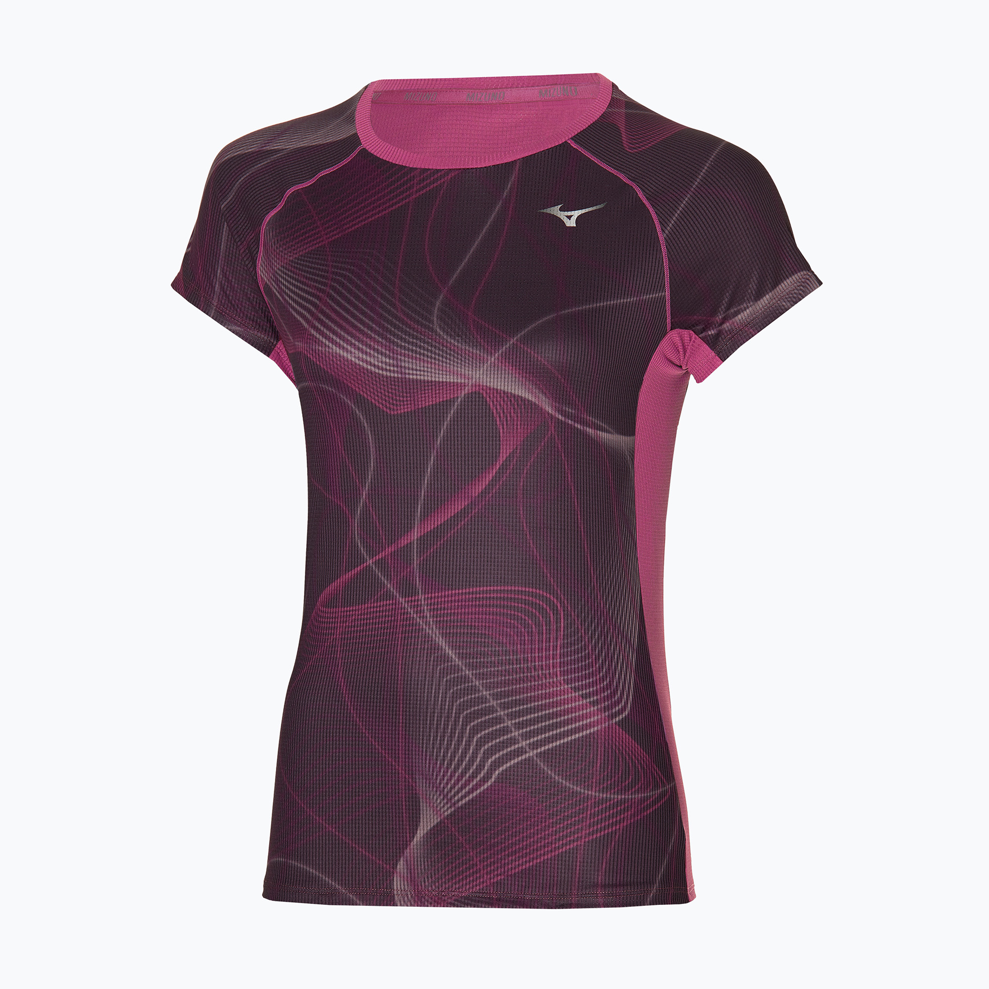 Koszulka do biegania damska Mizuno Aero Tee gape wine | WYSYŁKA W 24H | 30 DNI NA ZWROT