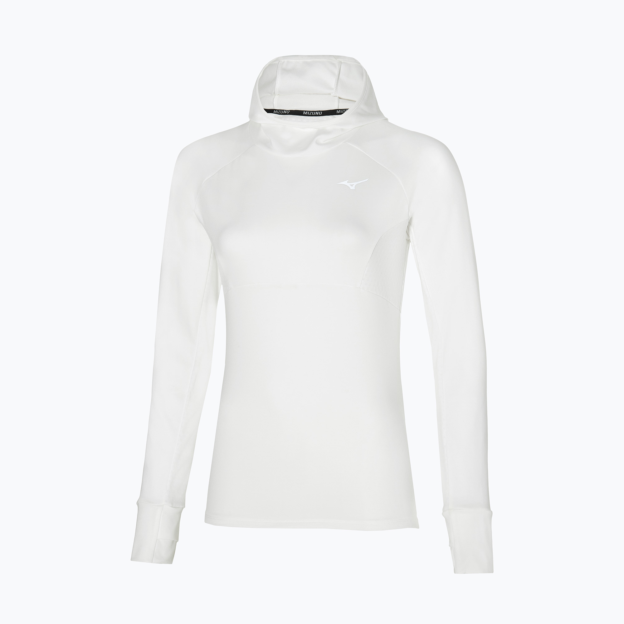 Bluza do biegania damska Mizuno Warmalite Hooded LS white 