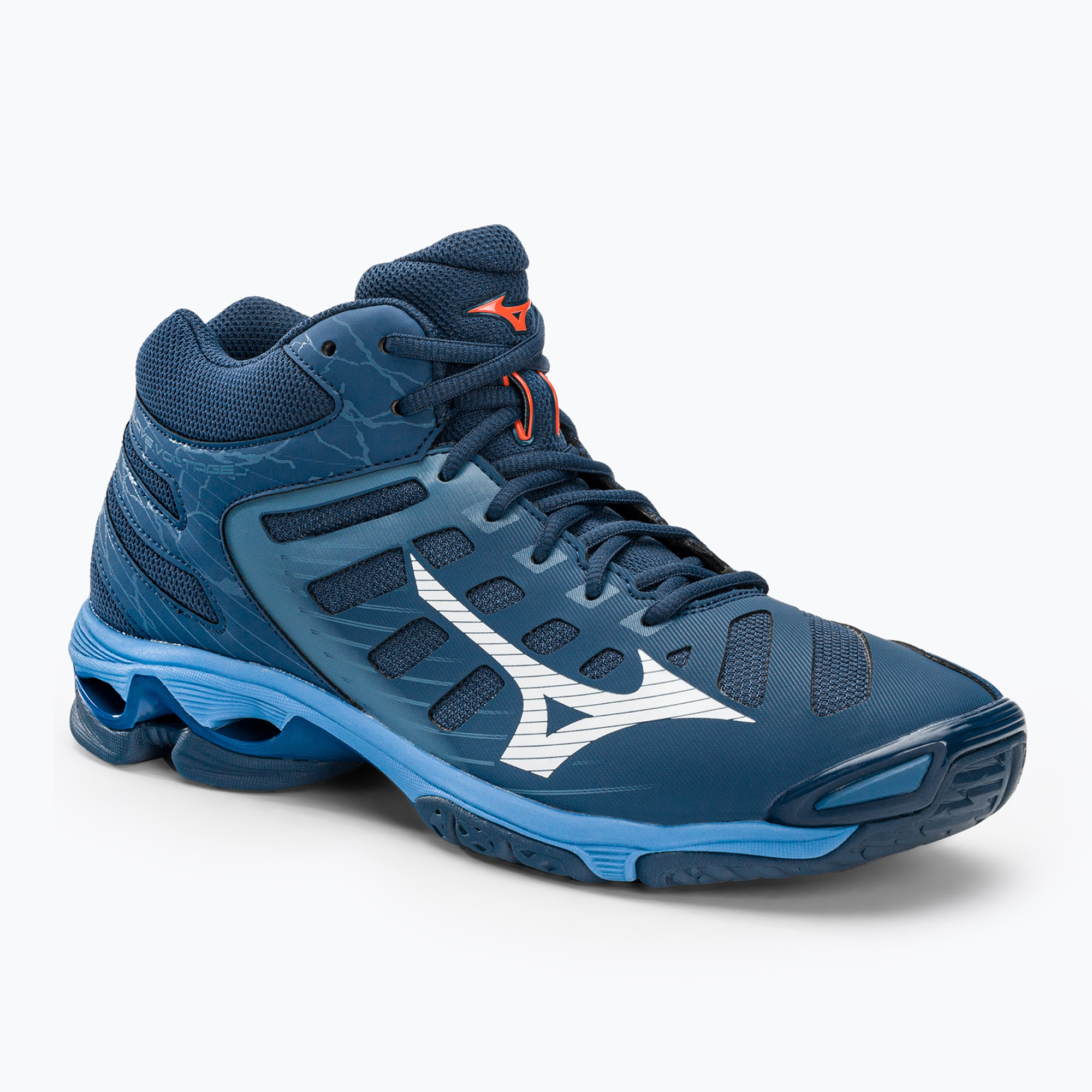Buty do siatkówki męskie Mizuno Wave Voltage Mid granatowo-niebieskie V1GA216521 | WYSYŁKA W 24H | 30 DNI NA ZWROT