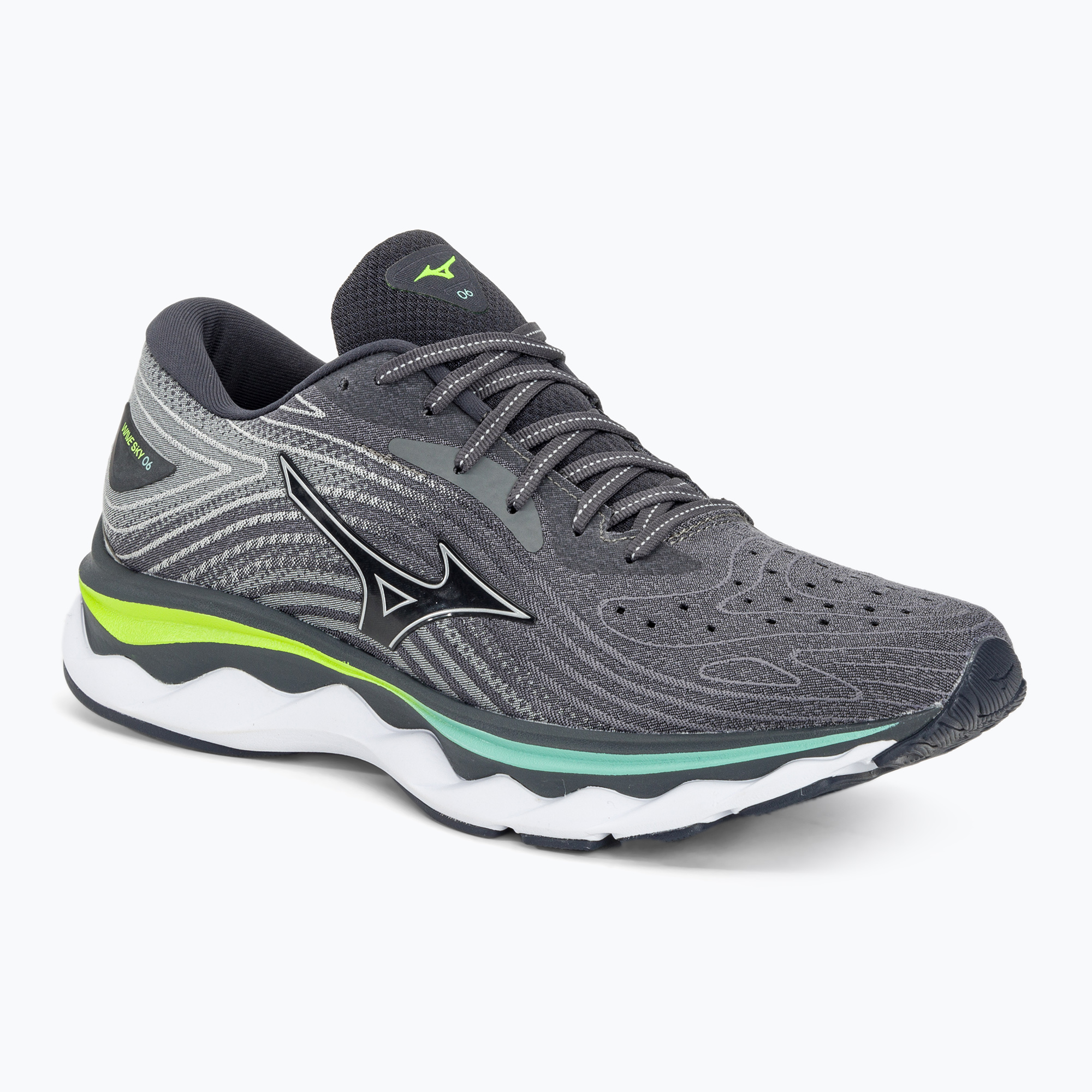 Buty do biegania męskie Mizuno Wave Sky 6 szare J1GC220204 | WYSYŁKA W 24H | 30 DNI NA ZWROT