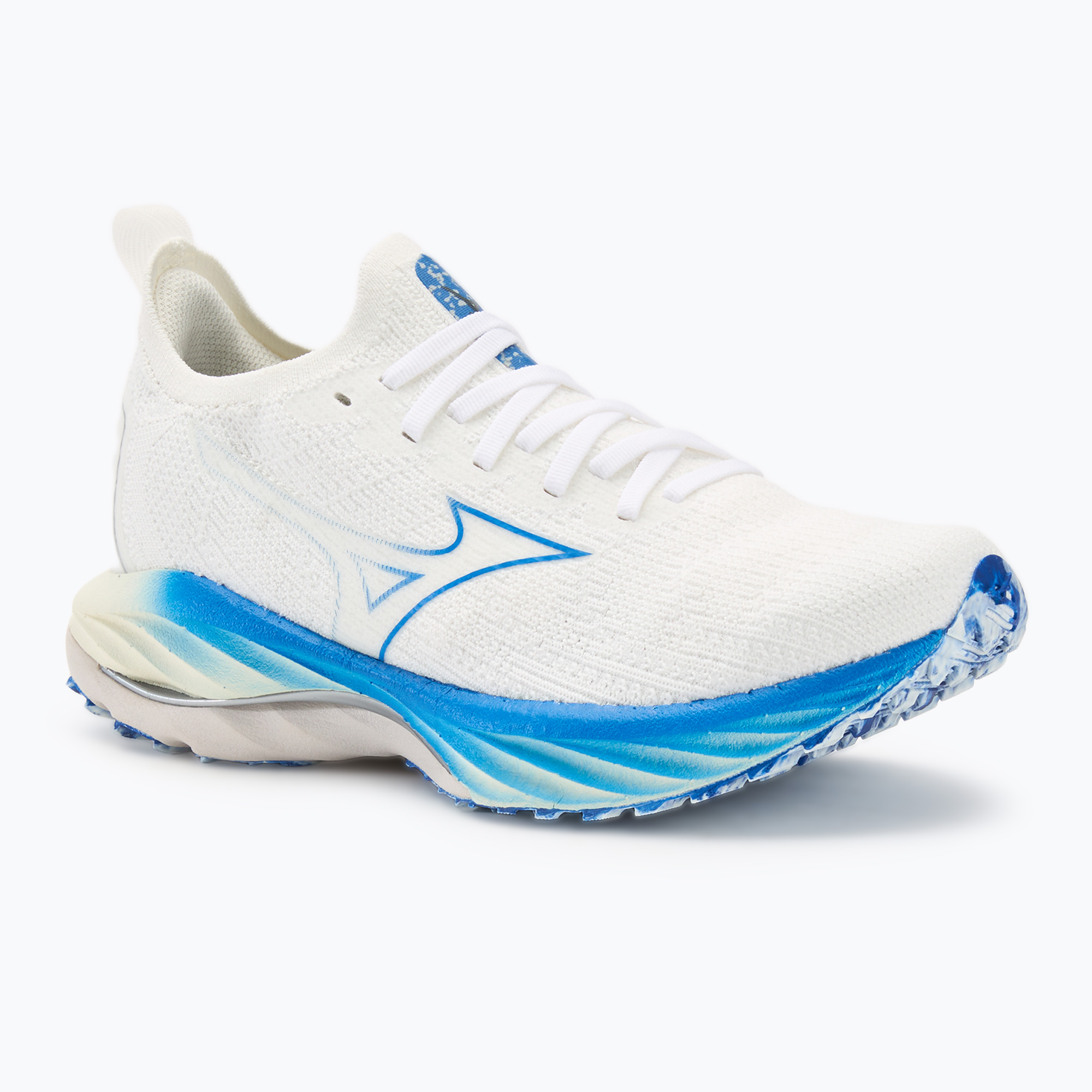 Buty do biegania damskie Mizuno Wave Neo Wind white/silver/peace blue | WYSYŁKA W 24H | 30 DNI NA ZWROT