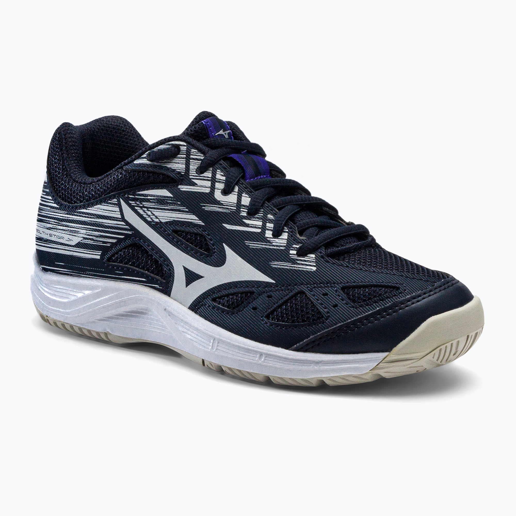 Buty do piłki ręcznej dziecięce Mizuno Stealth Star C granatowe X1GC2107K02 | WYSYŁKA W 24H | 30 DNI NA ZWROT